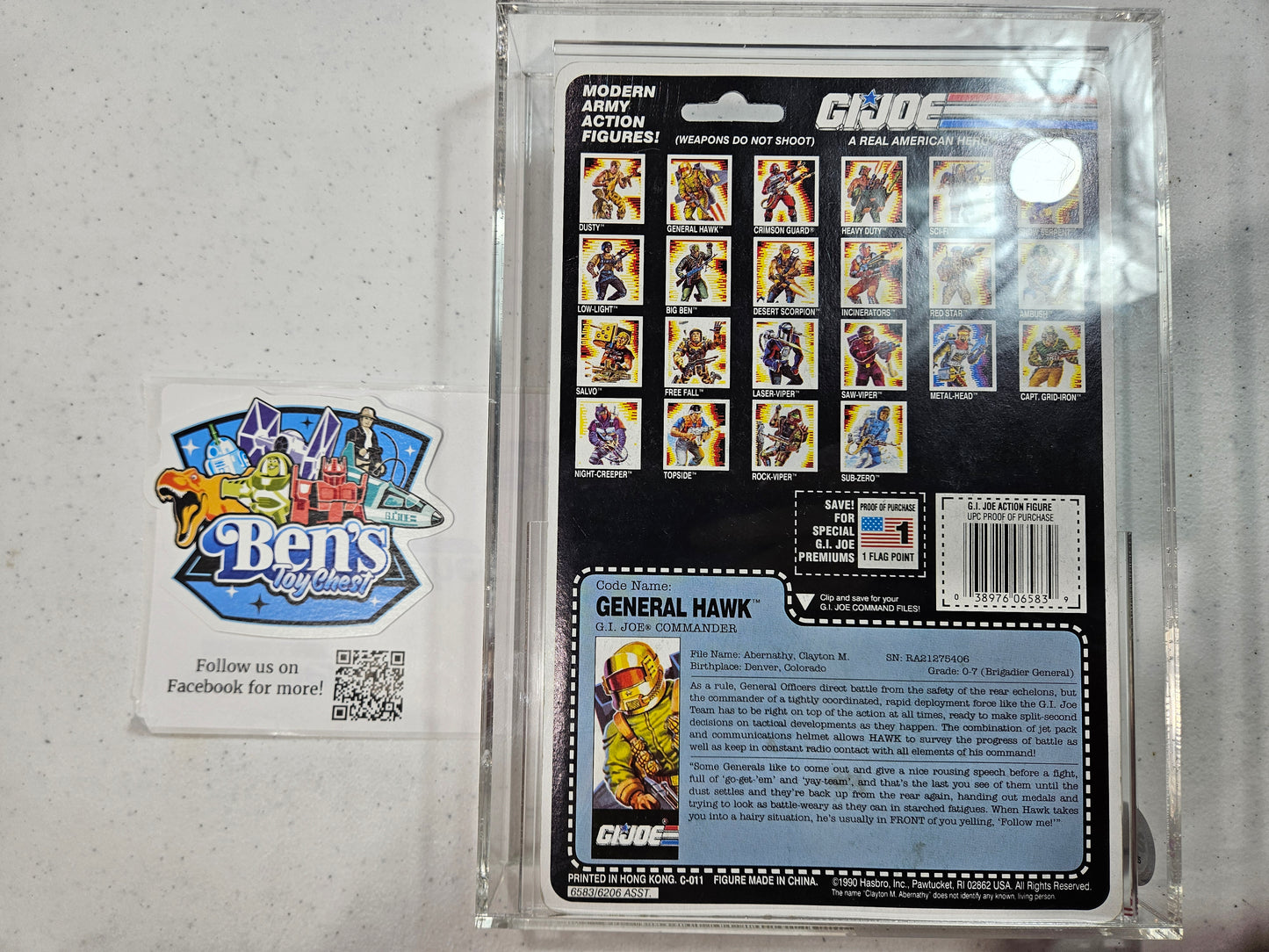 1991 Hasbro G.I. Joe - General Hawk CAS 85+