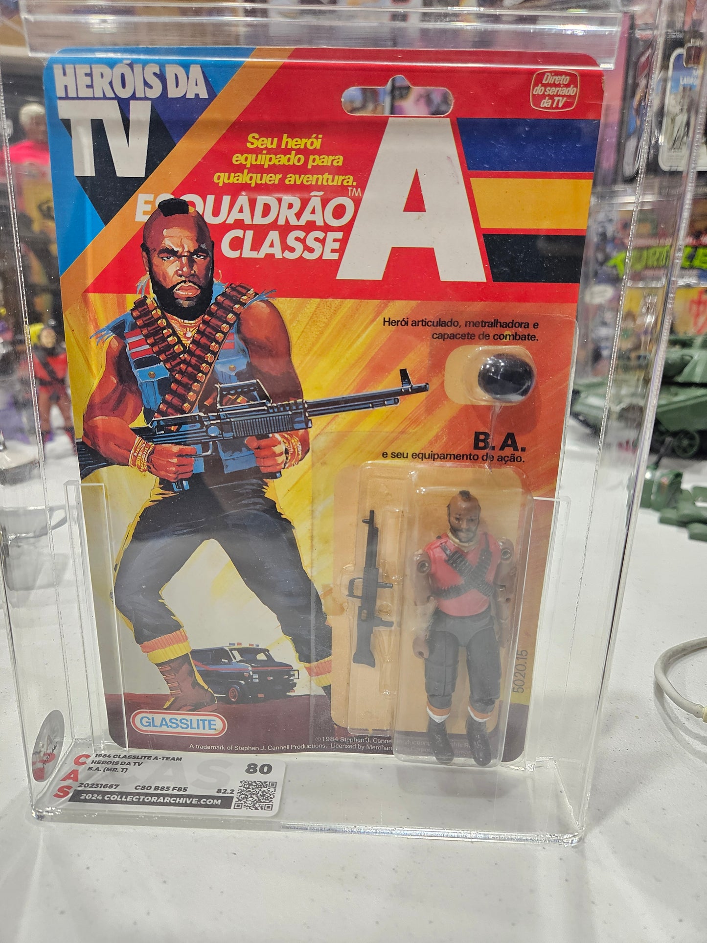 1984 Glasslite A-Team B.A. (Mr. T) CAS 80
