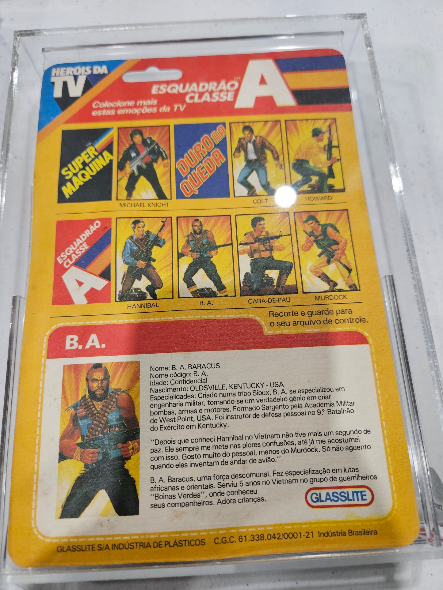 1984 Glasslite A-Team B.A. (Mr. T) CAS 80