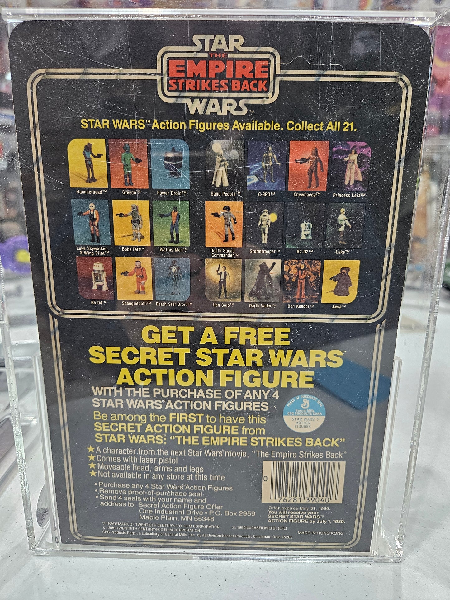 1980 Kenner Star Wars Snaggletooth Proof Card CAS 80