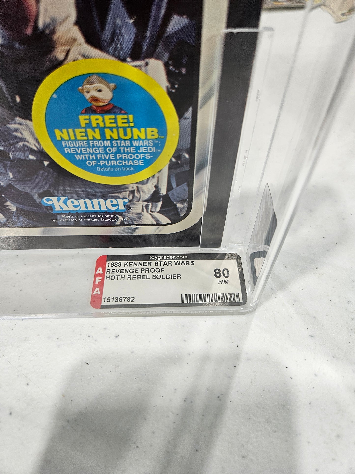 1983 Kenner Star Wars Revenge Proof Hoth Rebel Soldier AFA 80