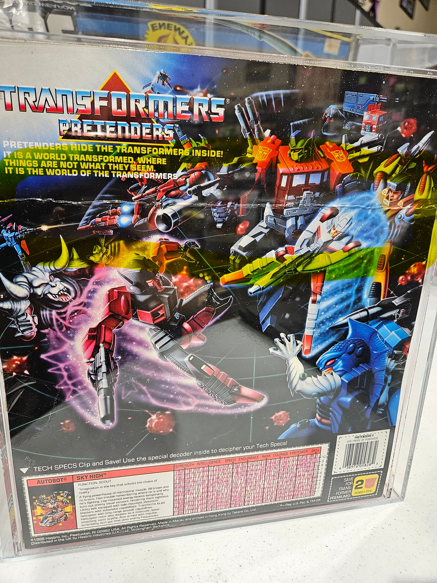 1988 Hasbro Transformers Pretender Sky High AFA 75+