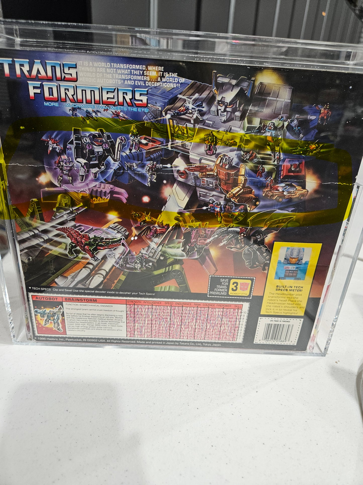 1987 Hasbro Transformers Brainstorm AFA 75 EX+/NM