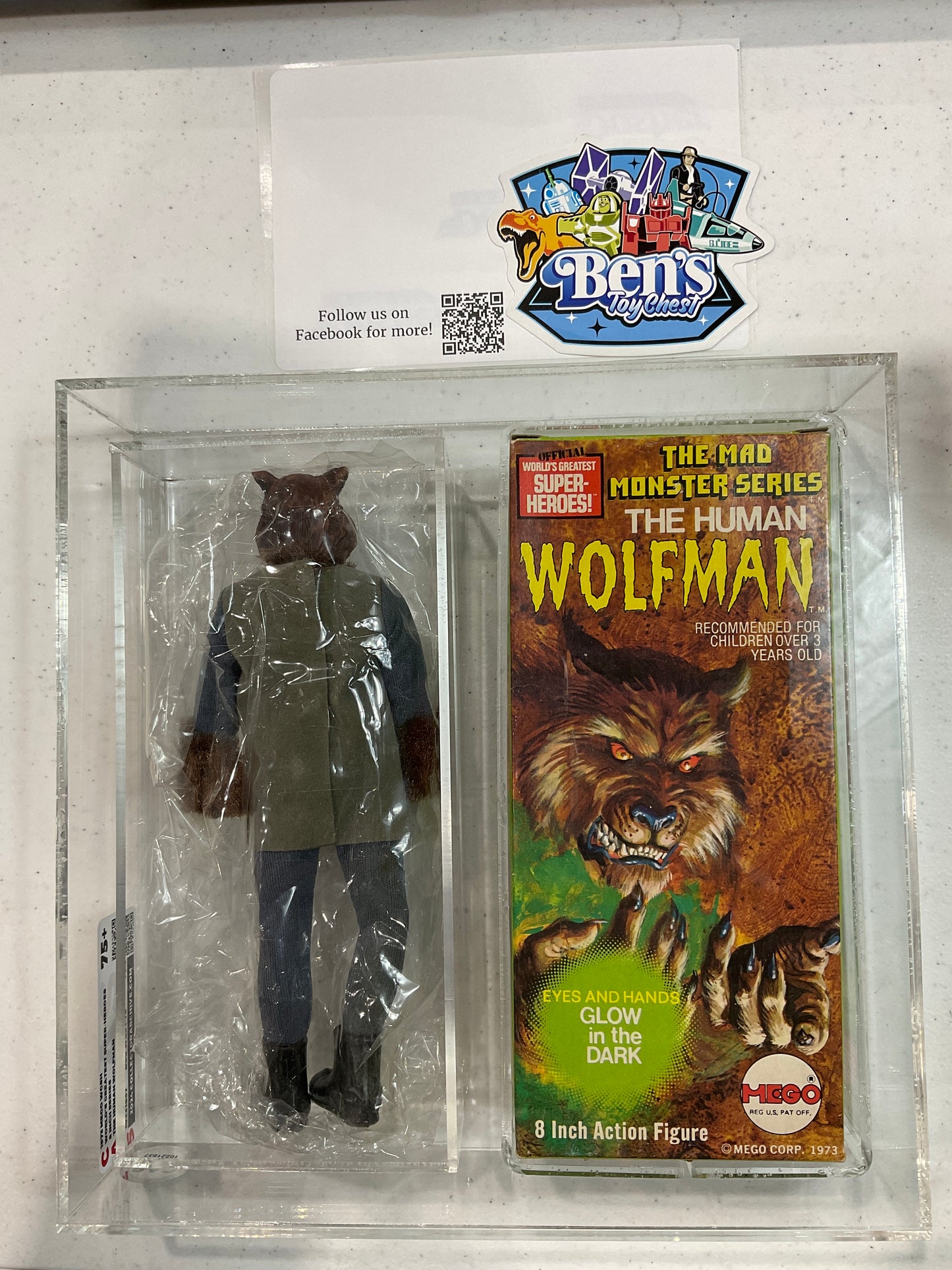 1973 Mego WGSH 8 inch The Human Wolfman CAS 75+