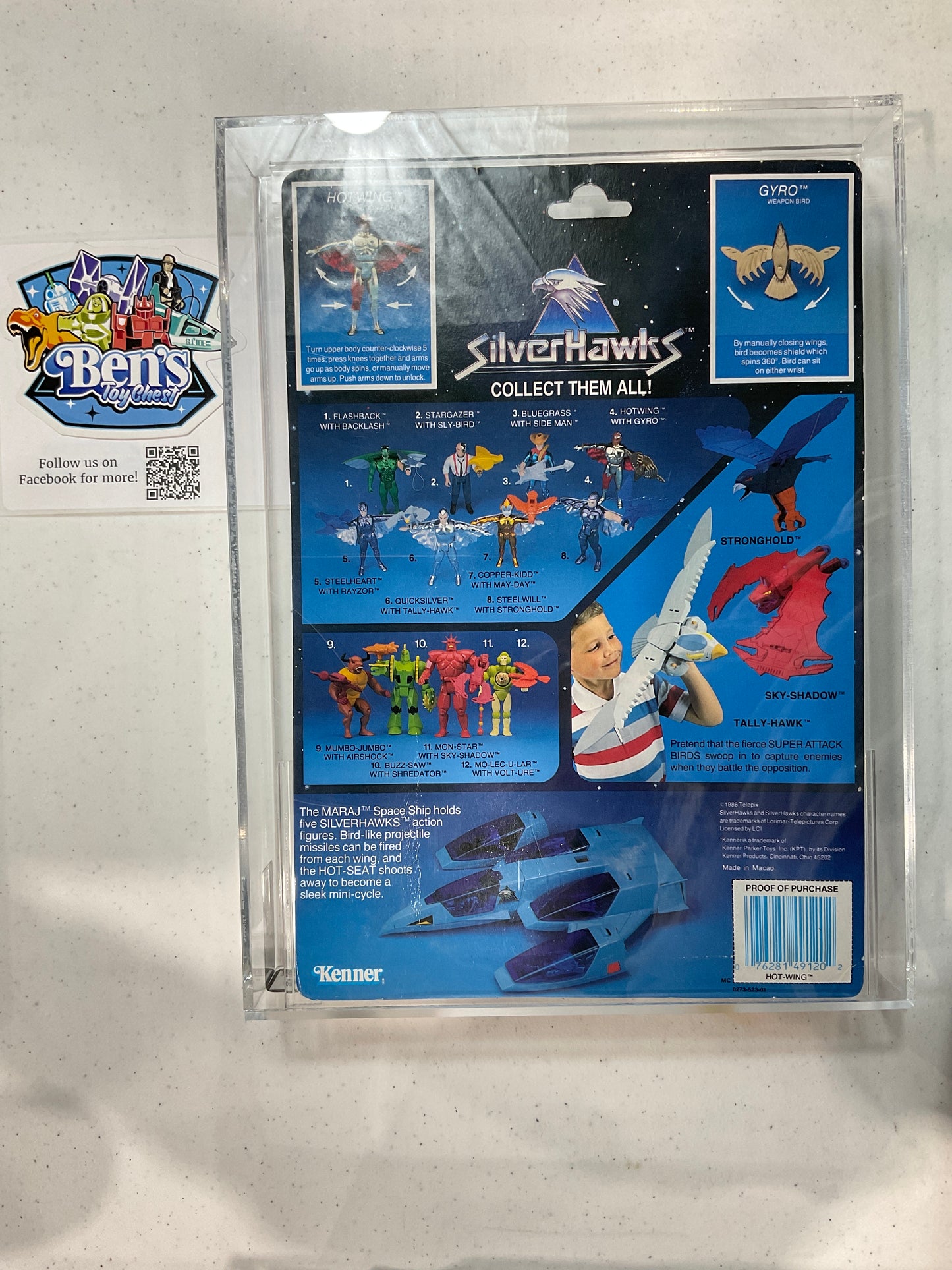 1987 Kenner Silverhawks Hotwing AFA 80 NM