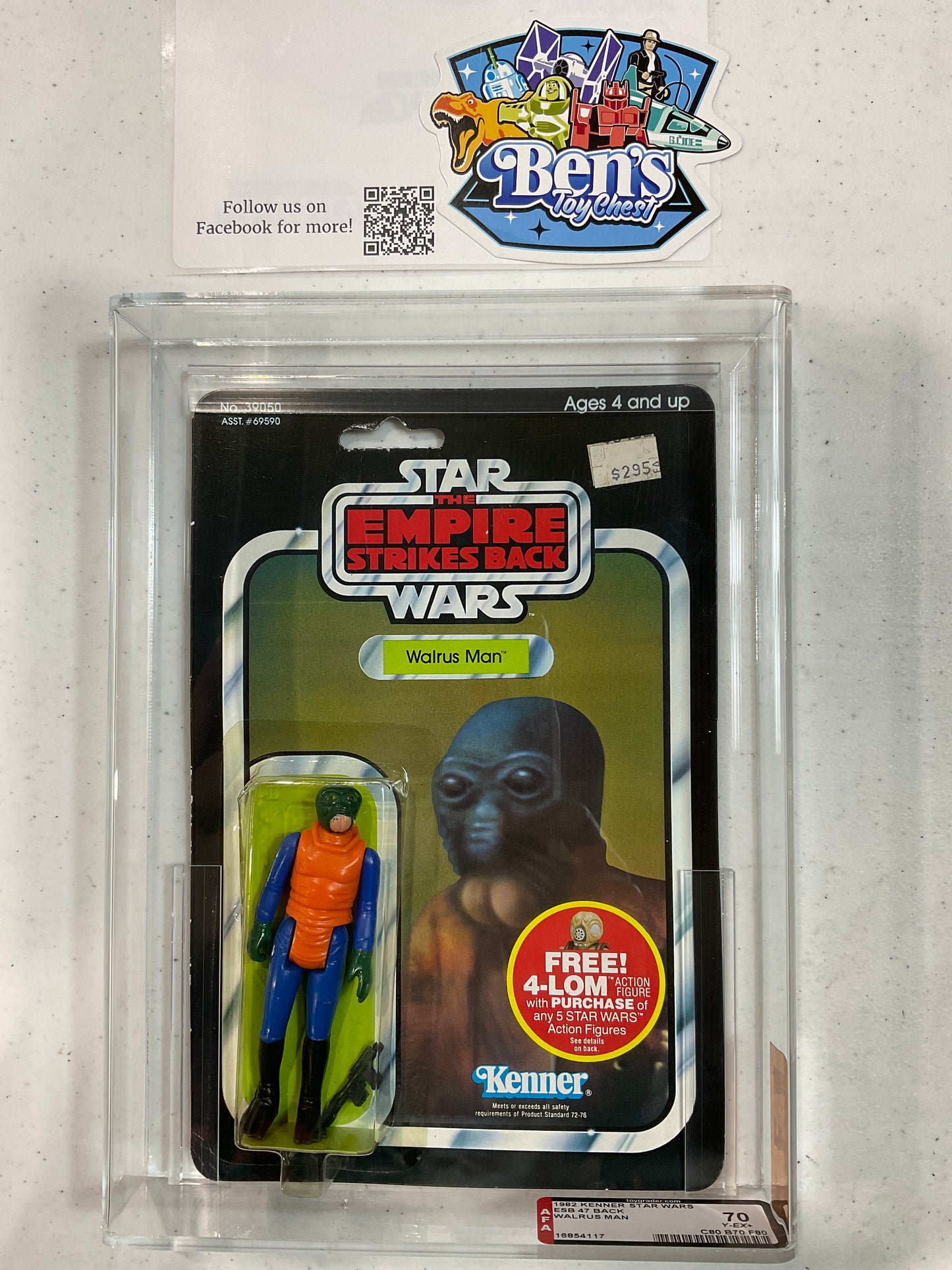 1982 Kenner Star Wars TESB Walrus Man AFA 70