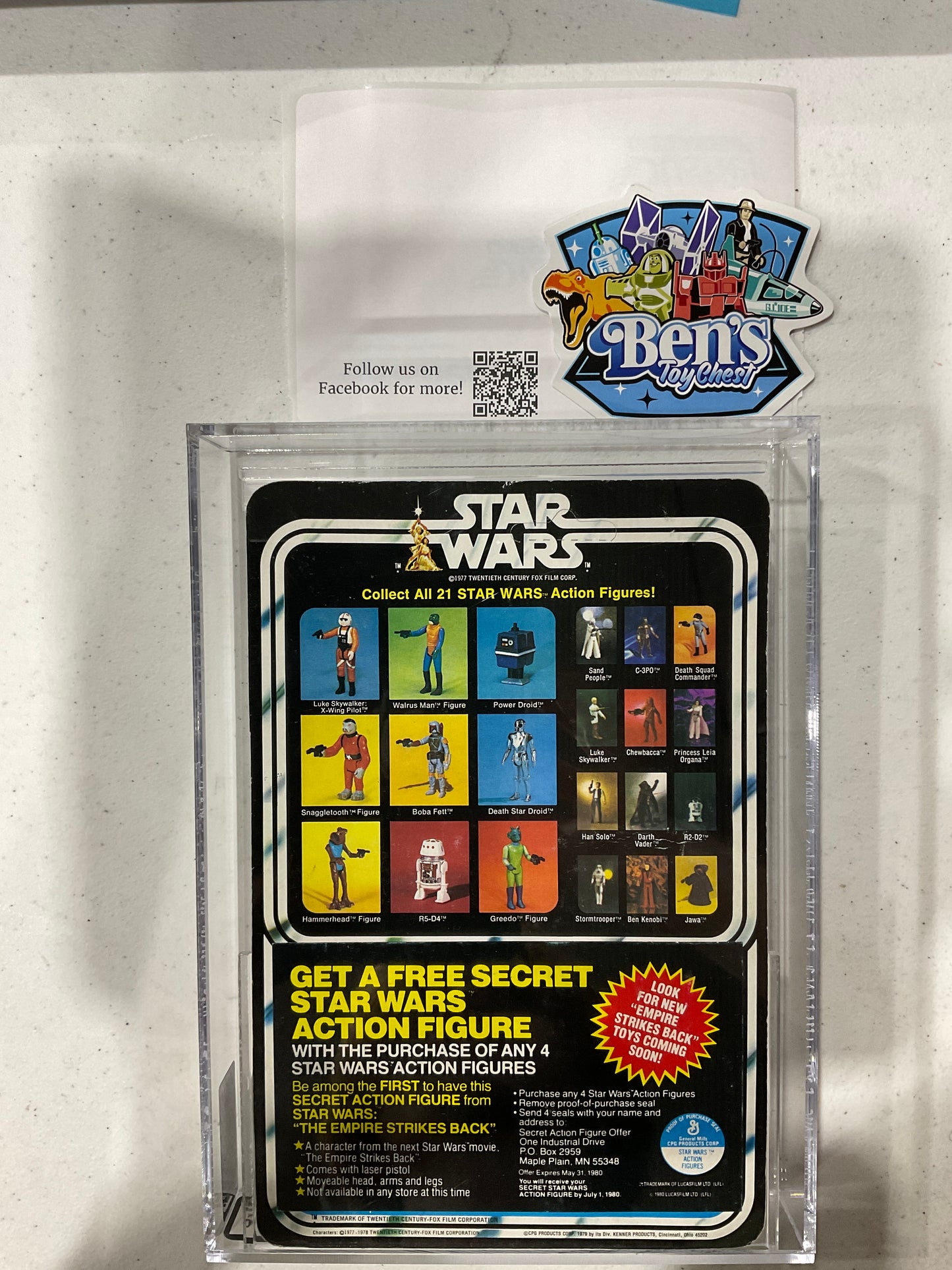 1979 Kenner Star Wars Princess Leia Organa AFA 80 NM (C75 B80 F80)