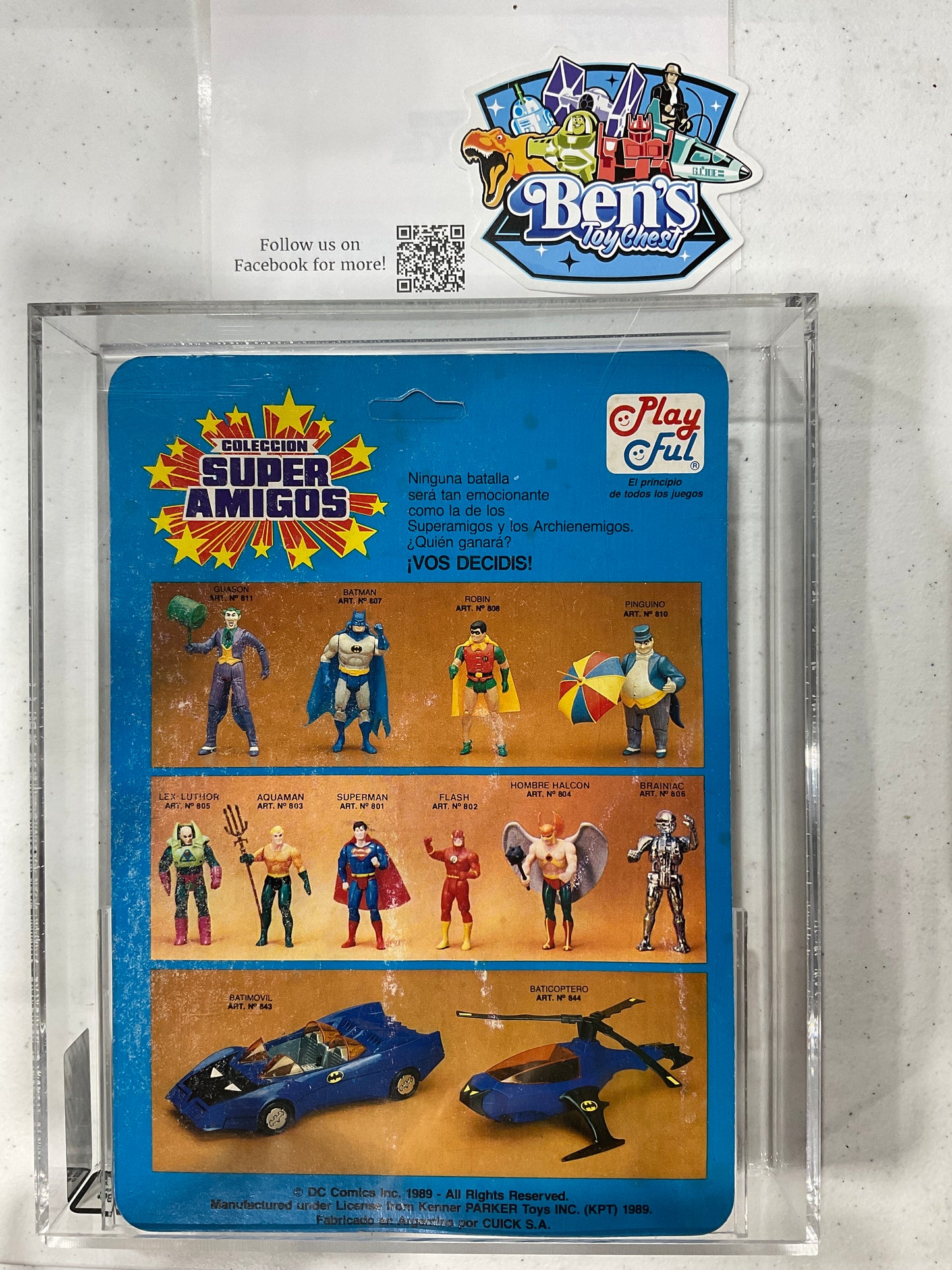 1989 Play Ful Super Amigos Batman AFA 80 NM