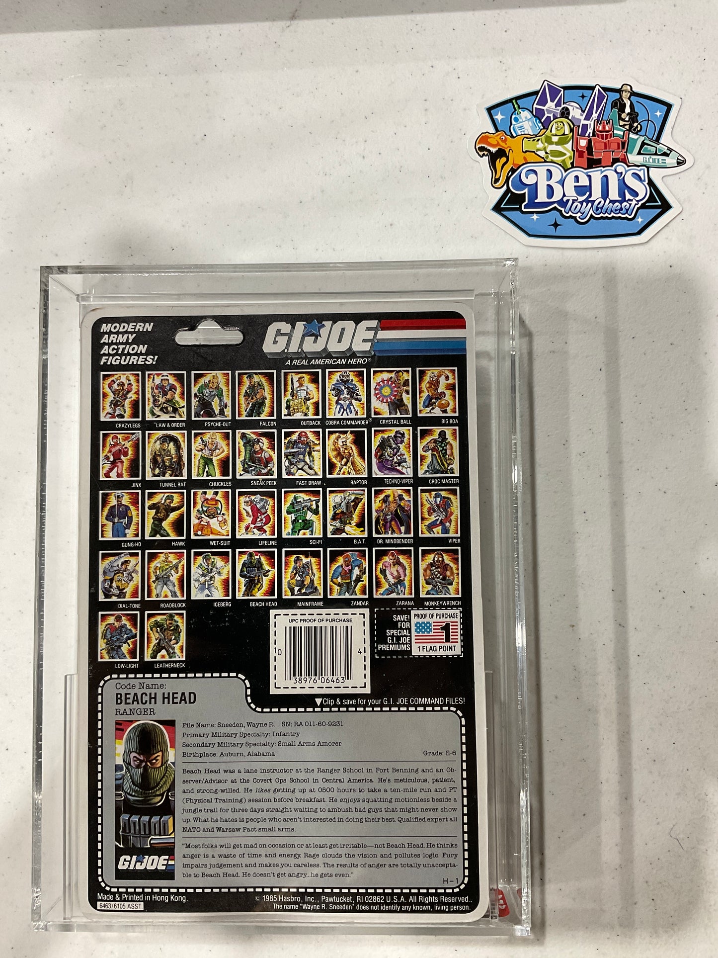 1987 Hasbro GI JOE Beach Head AFA 80+ NM (C80 B80 F80)