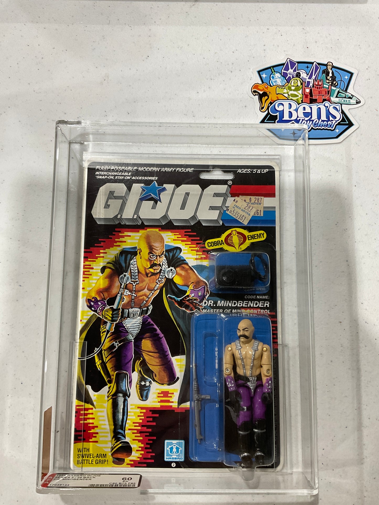 1986 Hasbro GI JOE Dr. Mindbender AFA 60 EX (C60 B75 F85)