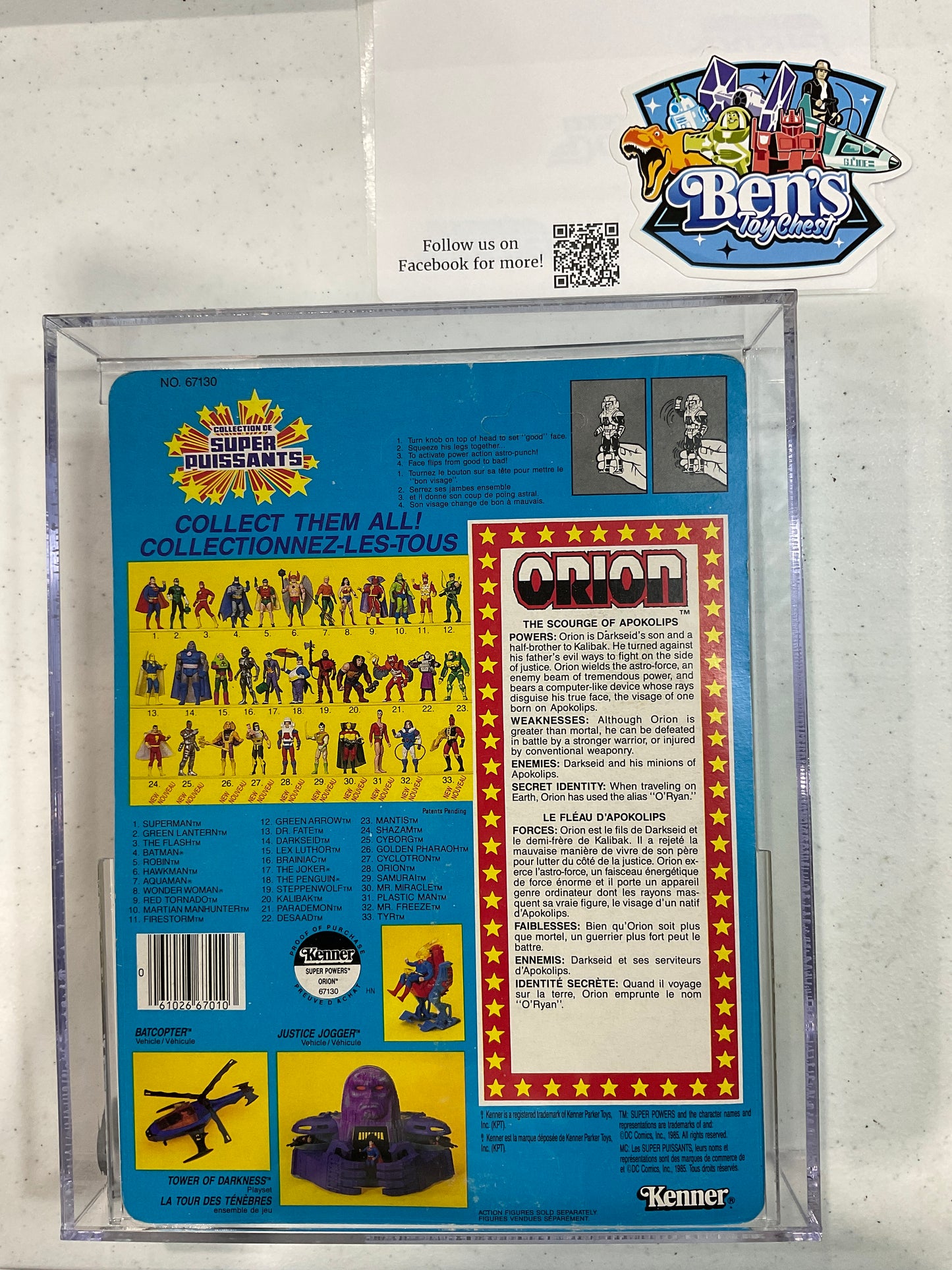 1986 Kenner Canada Super Powers Orion CAS 85