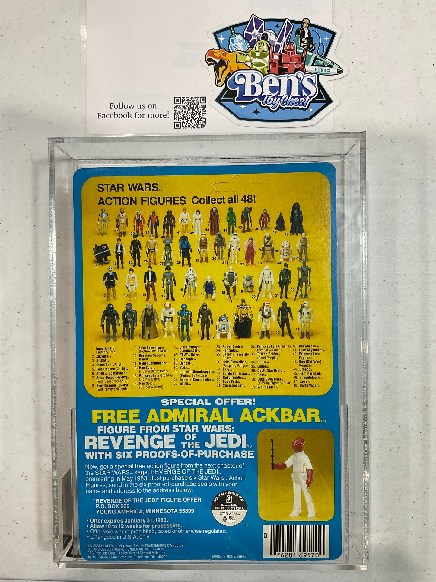 1982 Kenner Star Wars TESB Cloud Car Pilot AFA 85 NM+
