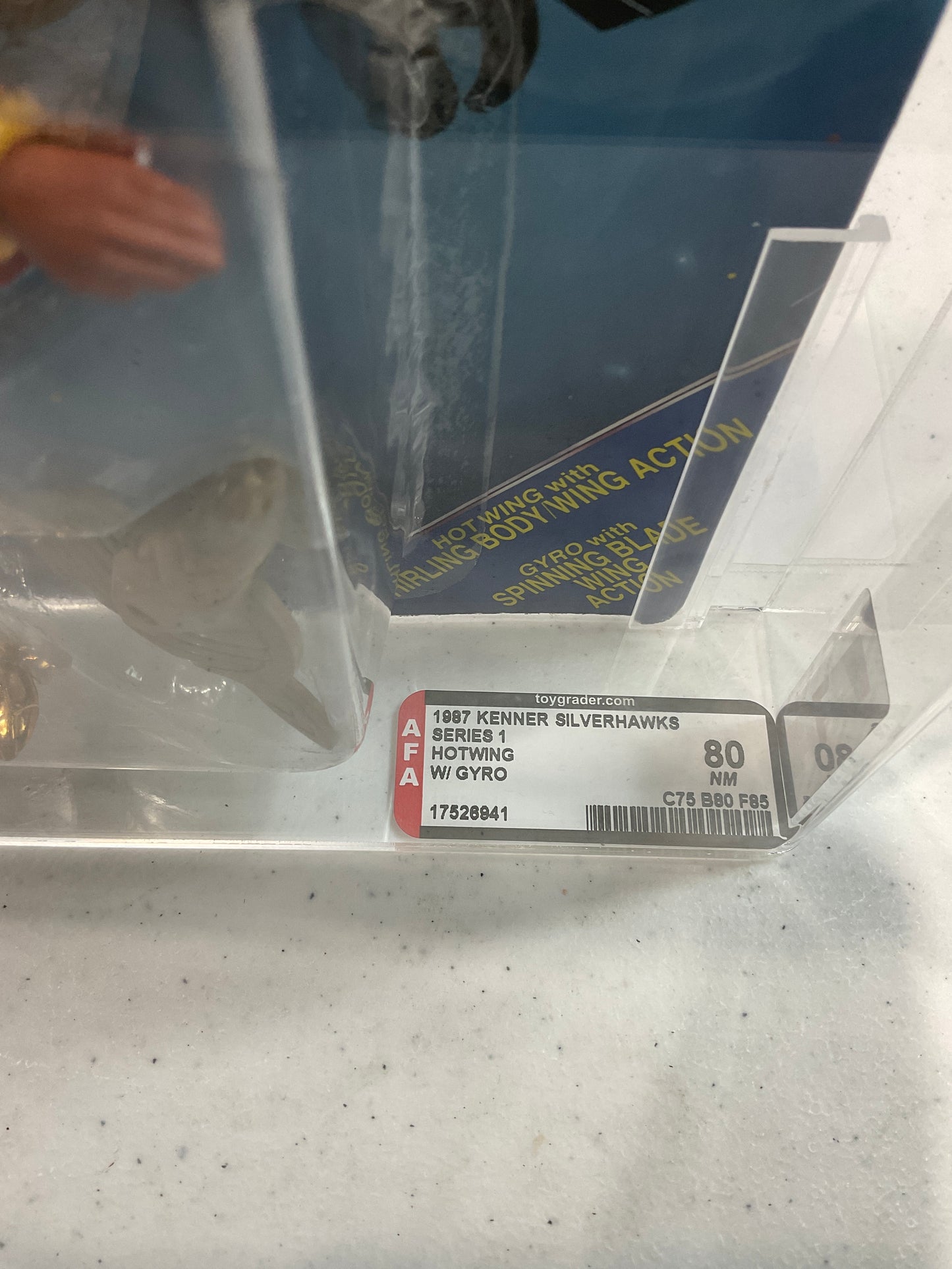 1987 Kenner Silverhawks Hotwing AFA 80 NM