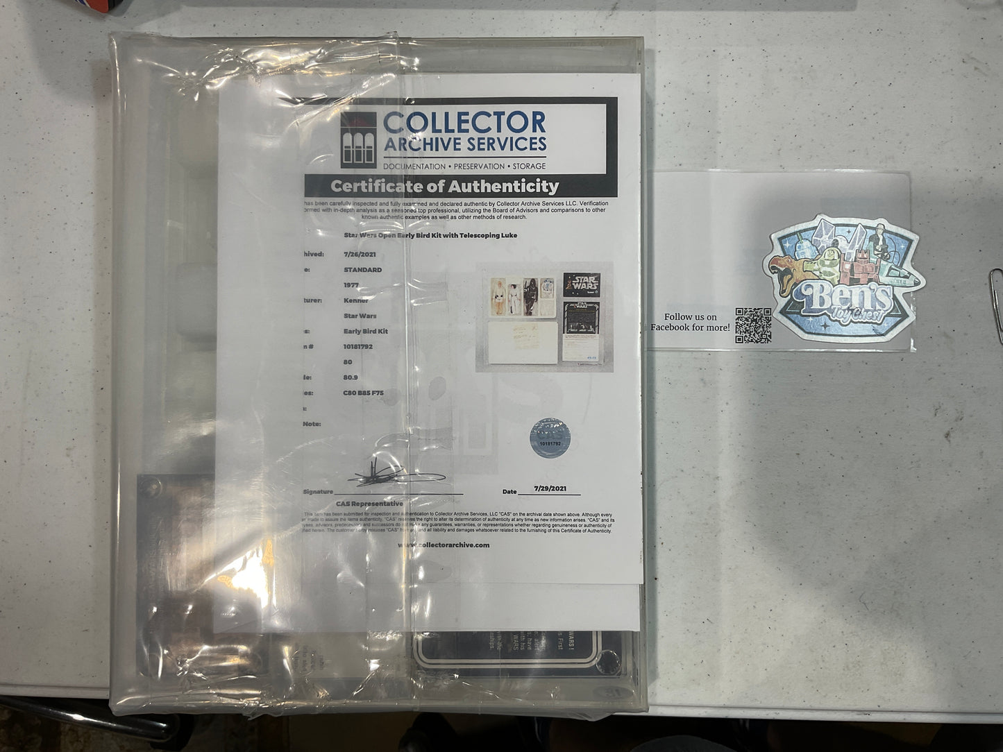 1977 Kenner Star Wars Mail-Away Early Bird Set CAS 80 (B80 W85 F75)