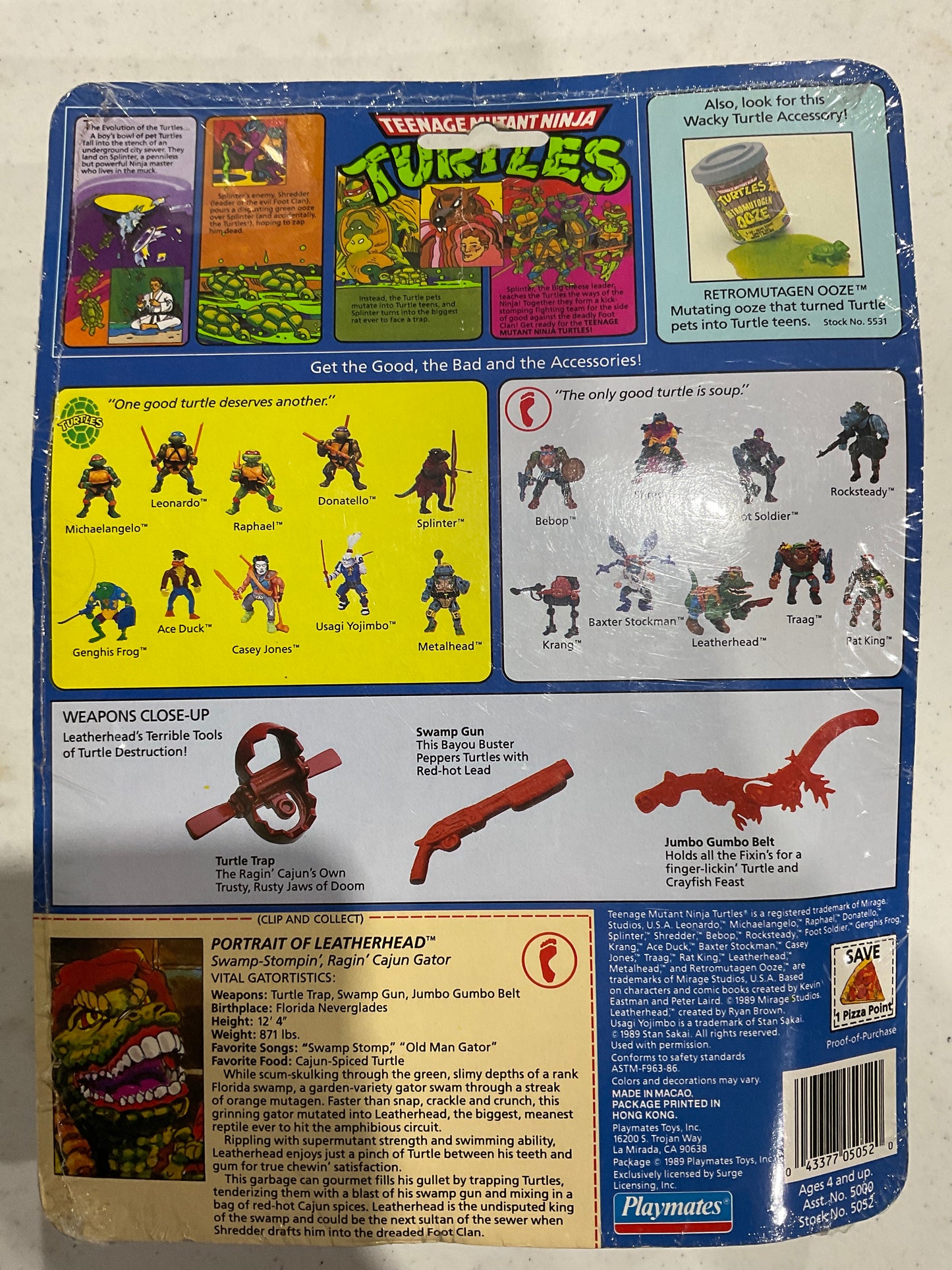 1989 Series 2 TMNT Leatherhead, Loose Packaging