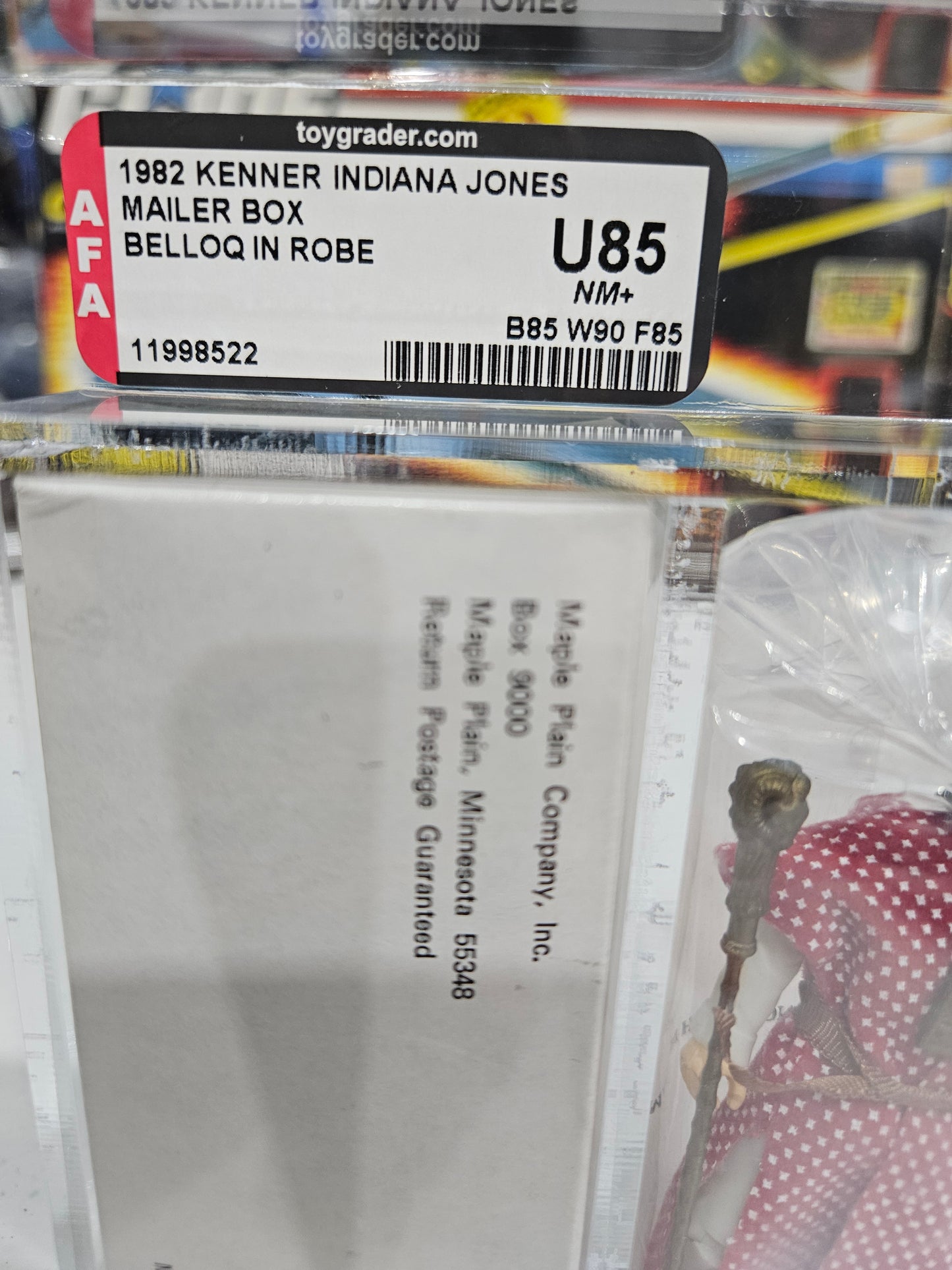 1982 Kenner Indiana Jones Belloq in Robe AFA U85+