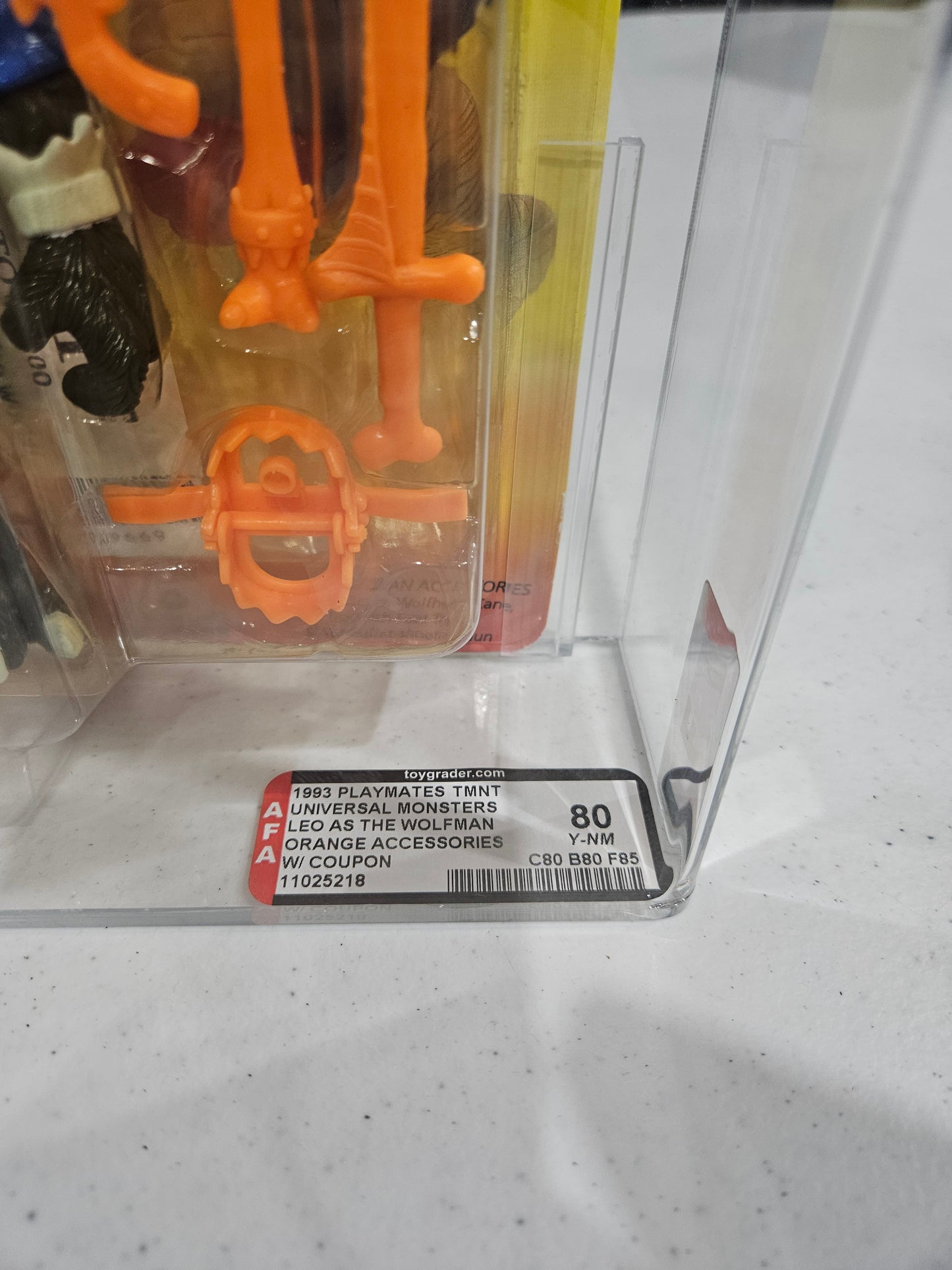1993 Playmates TMNT Universal Monsters Leo Wolfman AFA 80 Y-NM
