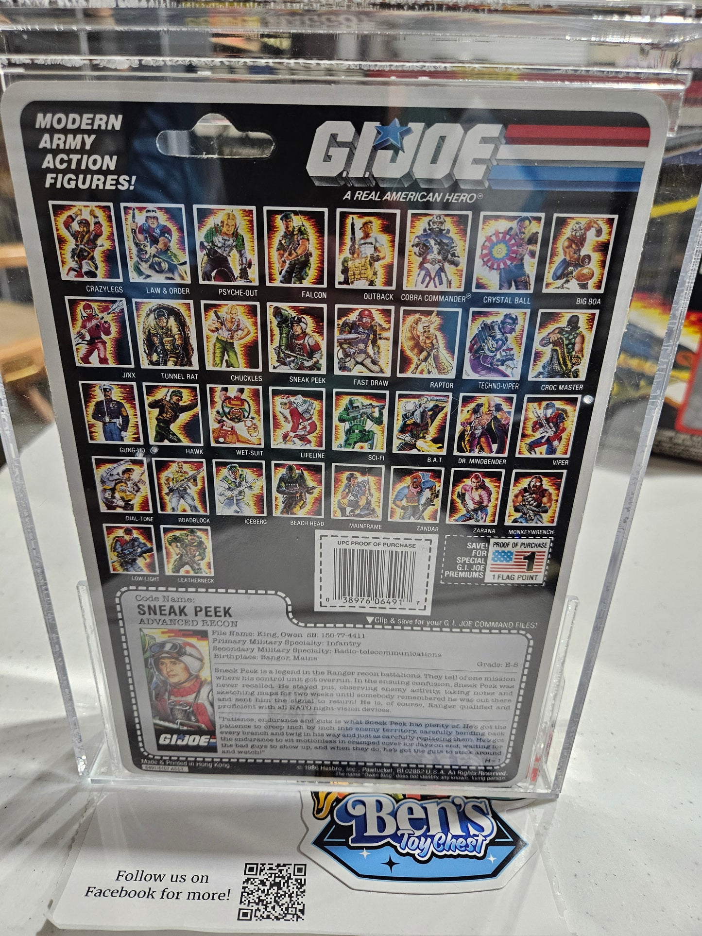 1987 Hasbro GI Joe Sneak Peek AFA 85