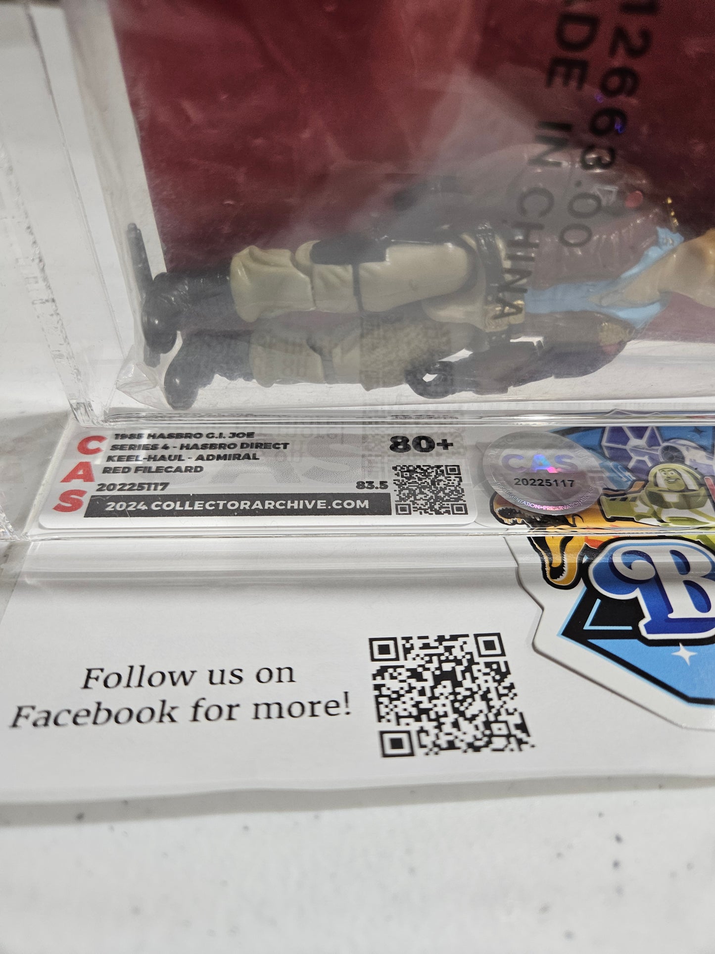 1985 Hasbro GI Joe Keel-Haul-Admiral Red Card CAS 80+