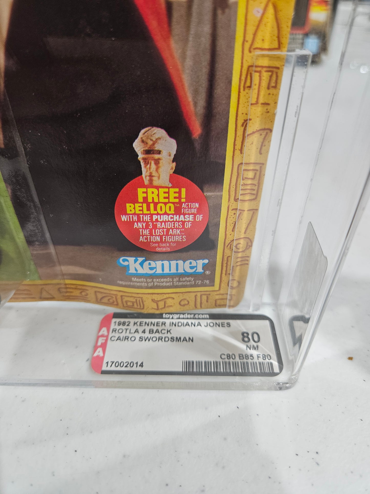 1982 Kenner Indiana Jones Cairo Swordsman AFA 80