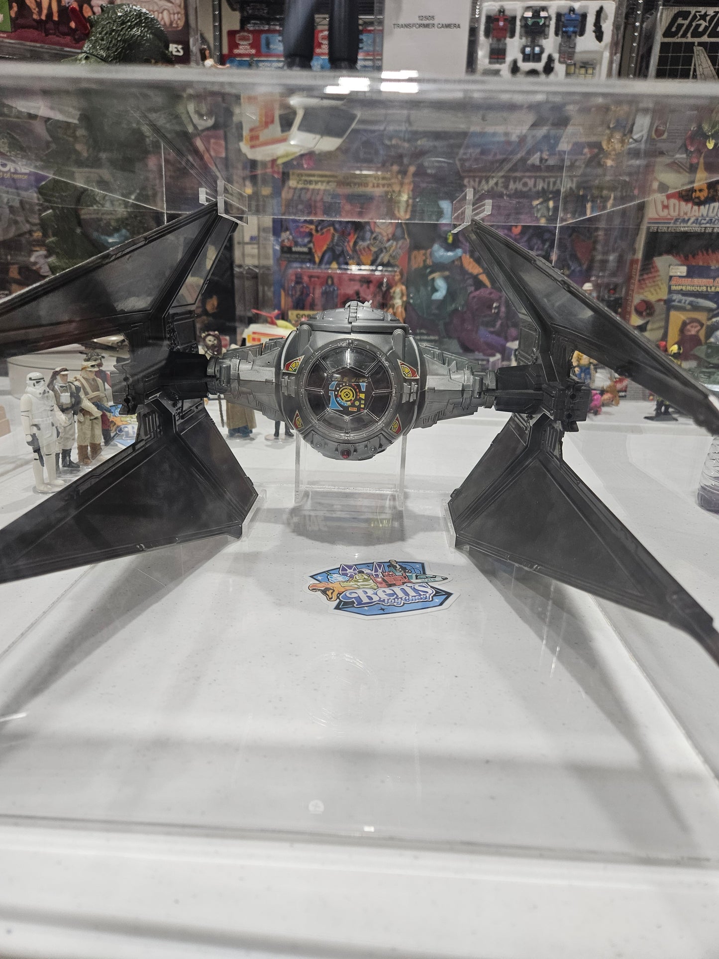 1988 Glasslite Star Wars Tie Interceptor UKG 80%