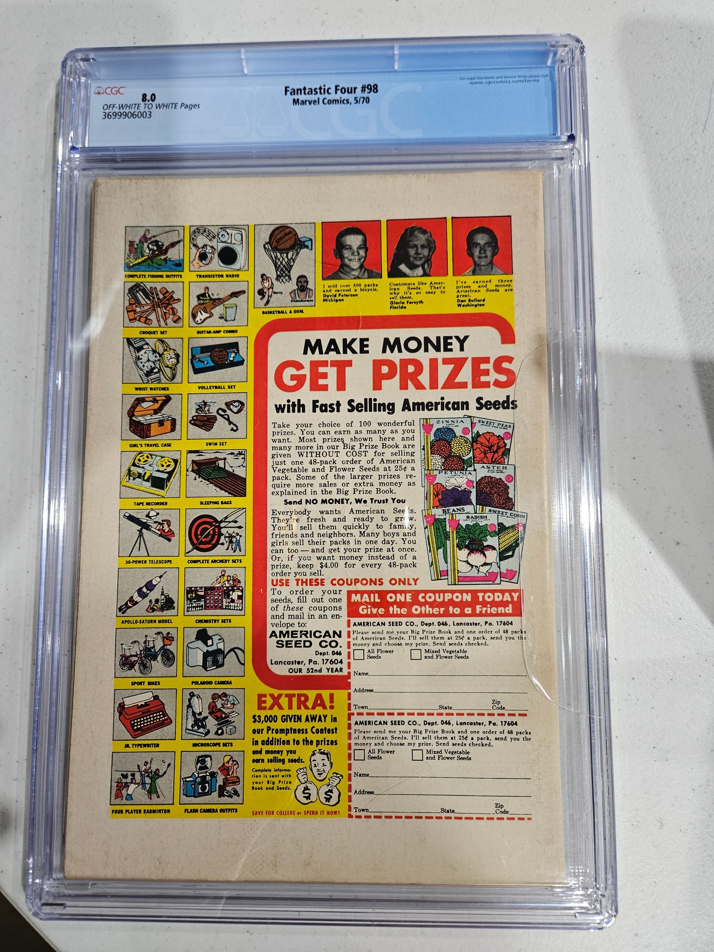 1970 Marvel Fantastic Four #98 CGC 8.0