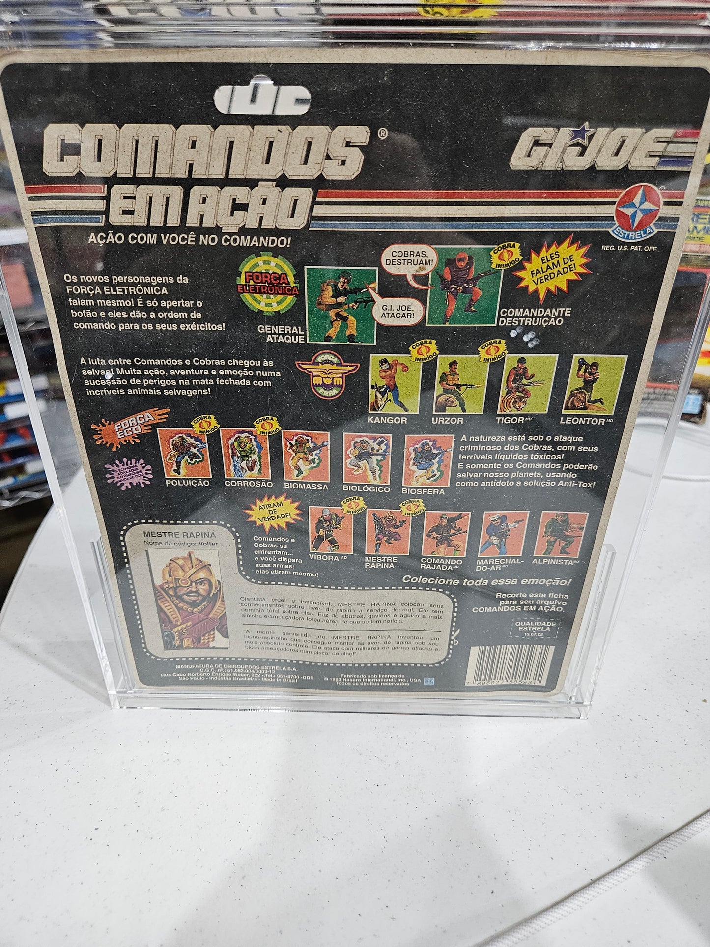 1993 Estrela Comandos Em Acao GI Joe Mestre Rapina Voltar