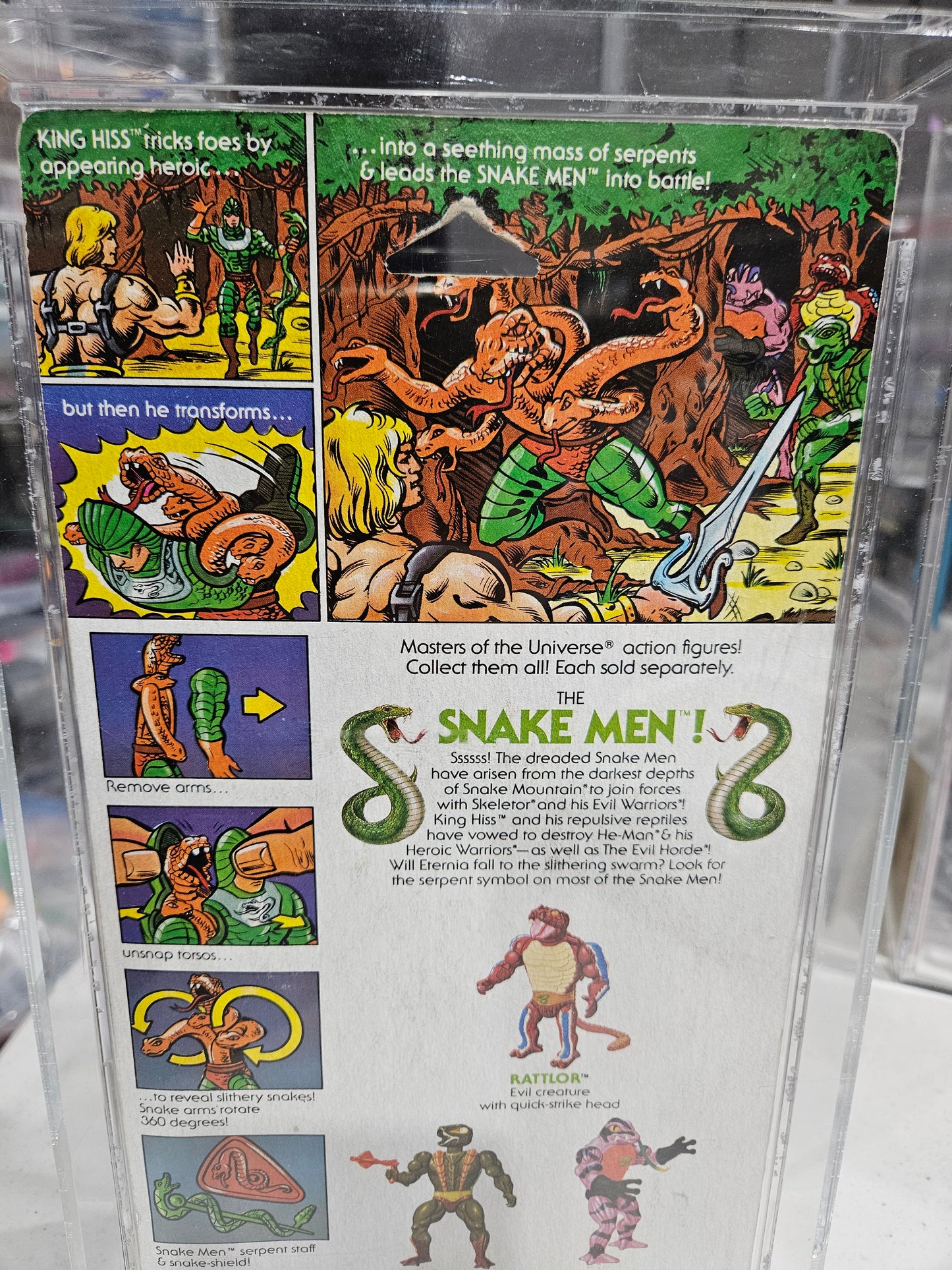 1986 Mattel MOTU King Hiss AFA 80NM