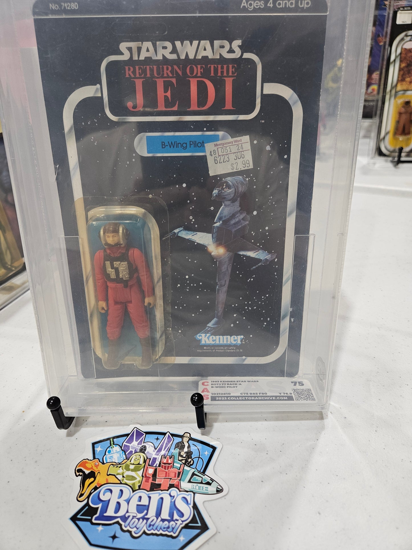 1983 Kenner Star Wars ROTJ B-Wing Pilot CAS 75