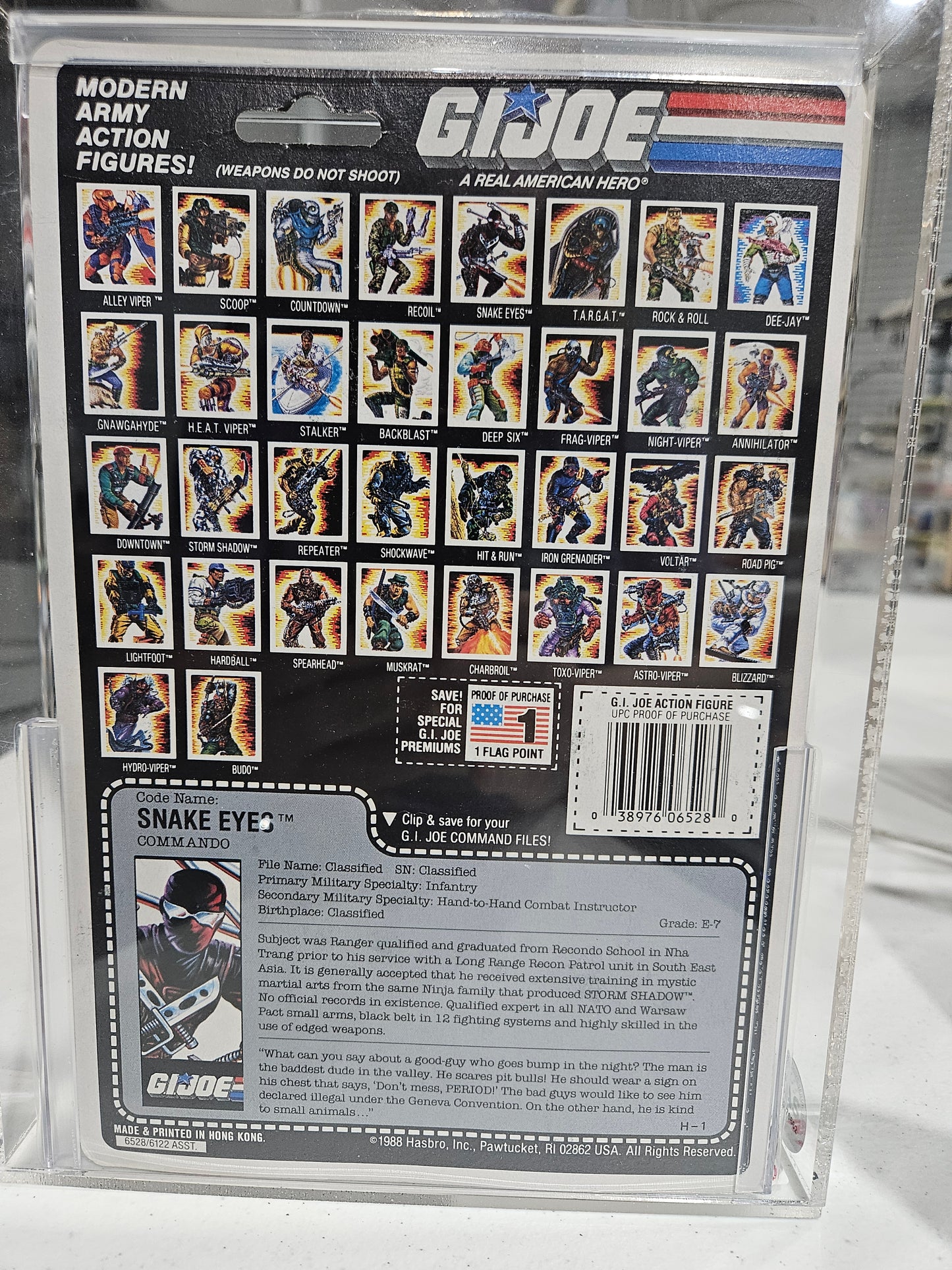 1989 Hasbro GI Joe Snake Eyes CAS 90