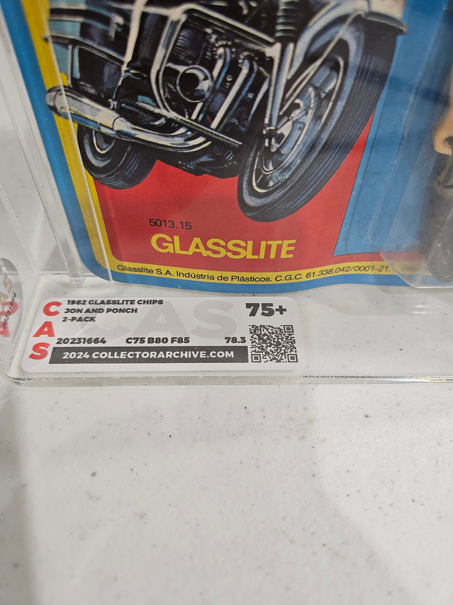 1982 Glasslite Chips Jon & Ponch CAS 75+