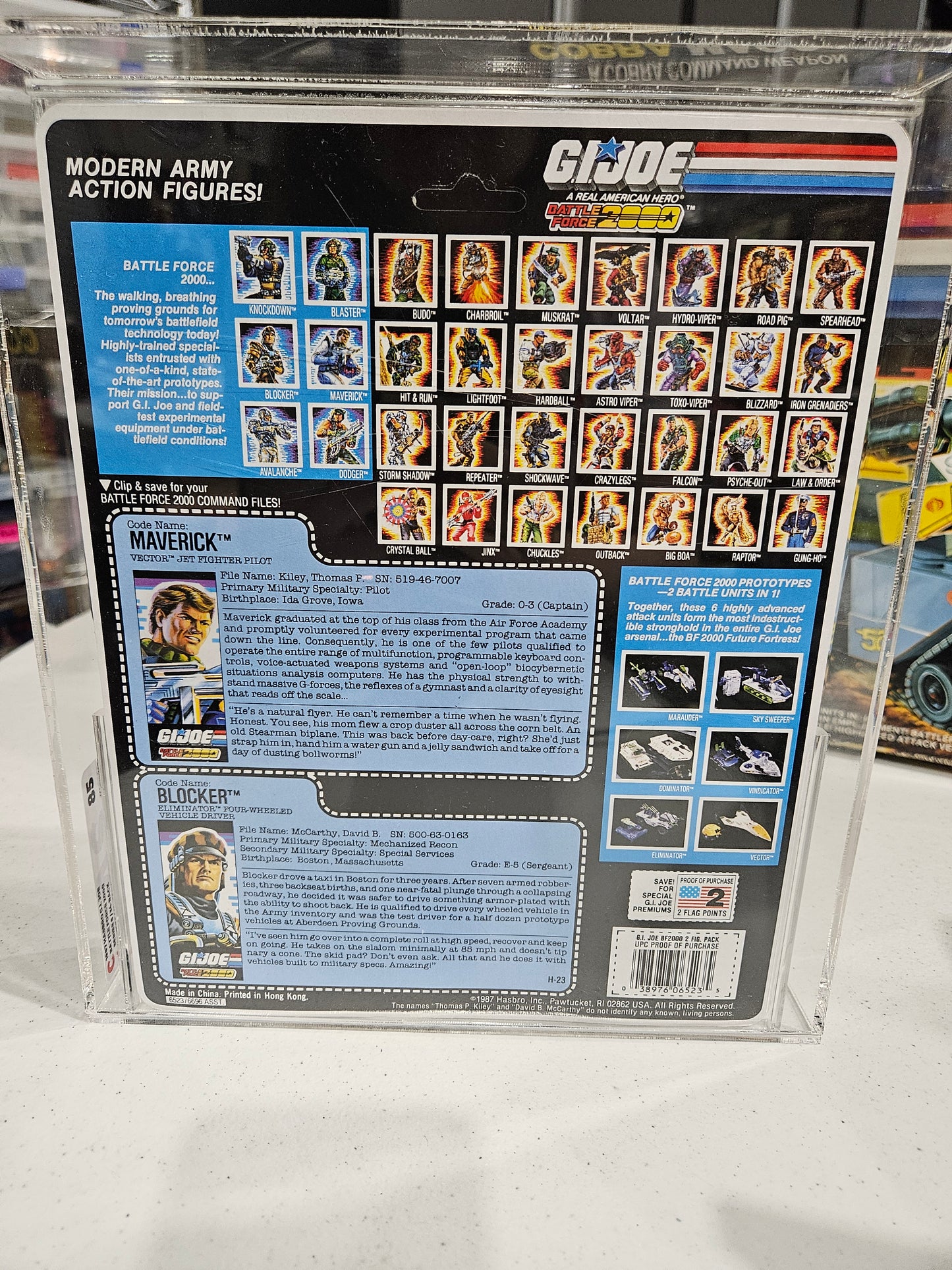 1987 Hasbro GI Joe Maverick & Blocker CAS 85