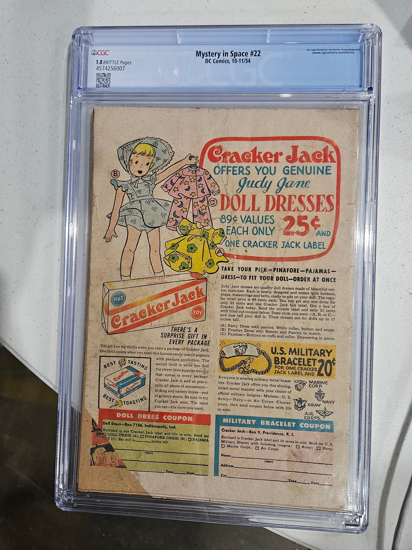 1954 DC Mystery In Space #22 CGC 1.0