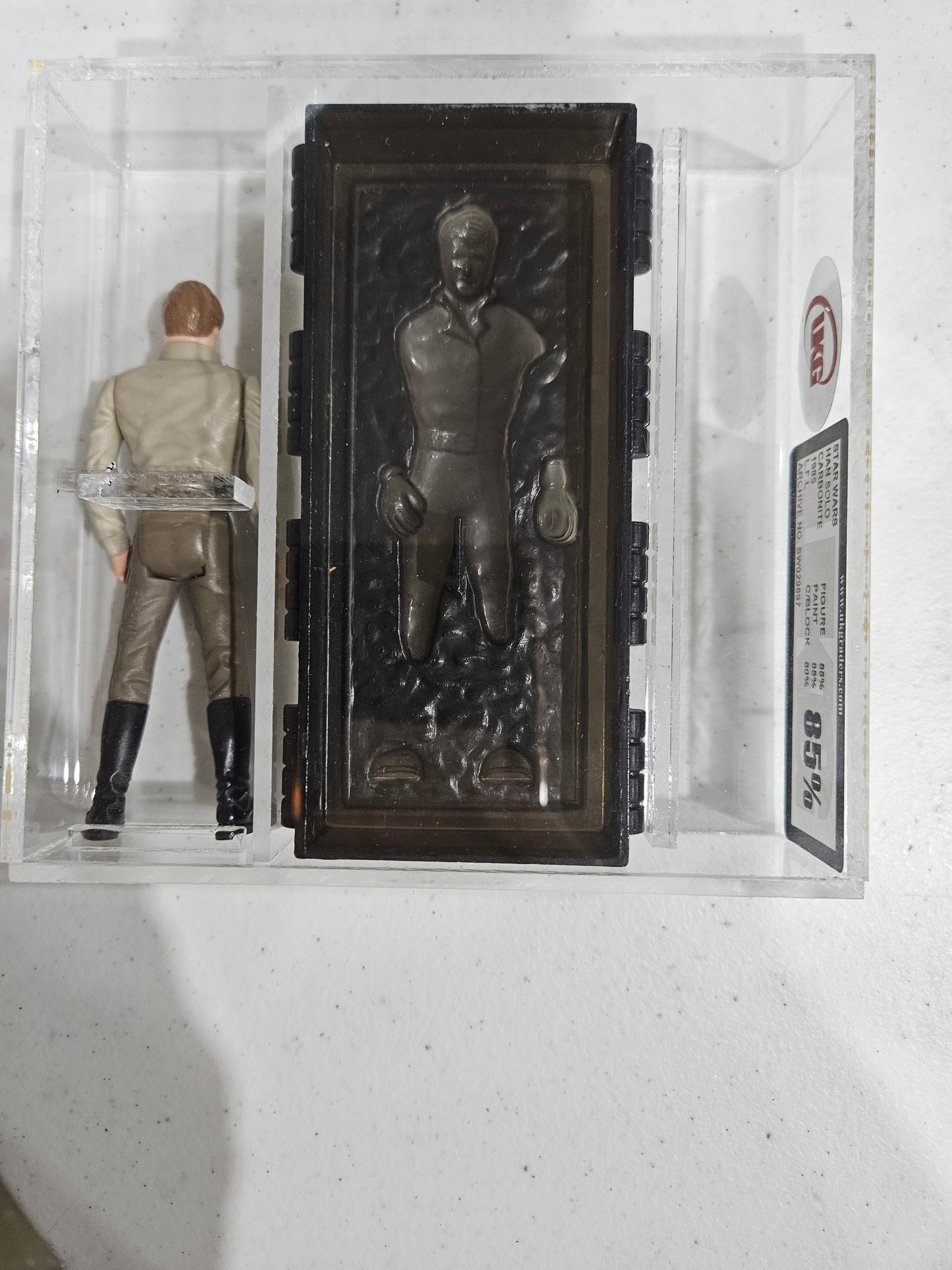 1985 Kenner Star Wars Han Solo Carbonite UKG 85%