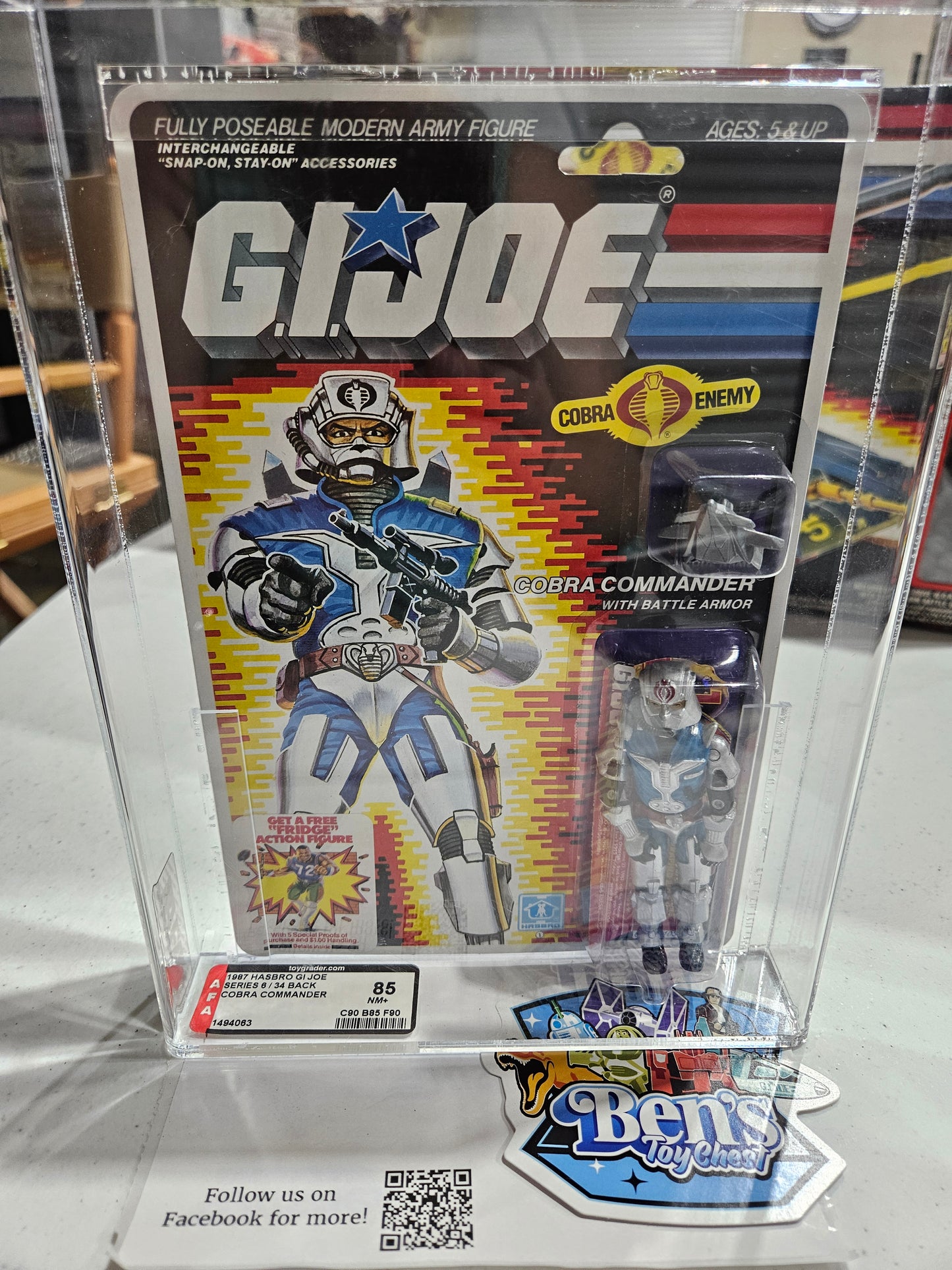 1987 Hasbro GI Joe Cobra Commander AFA 85 NM+