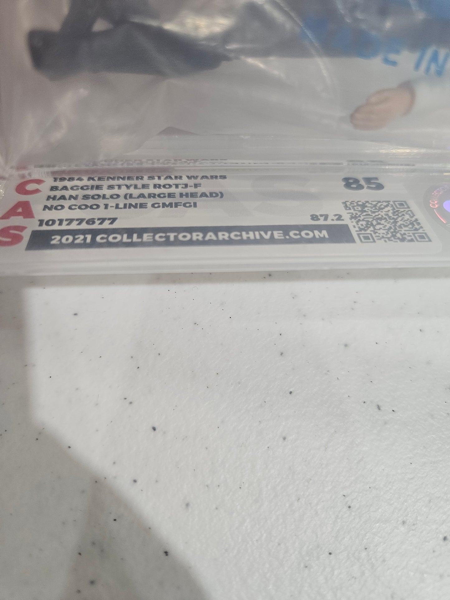 1984 Kenner Star Wars Baggie Han Solo CAS 85