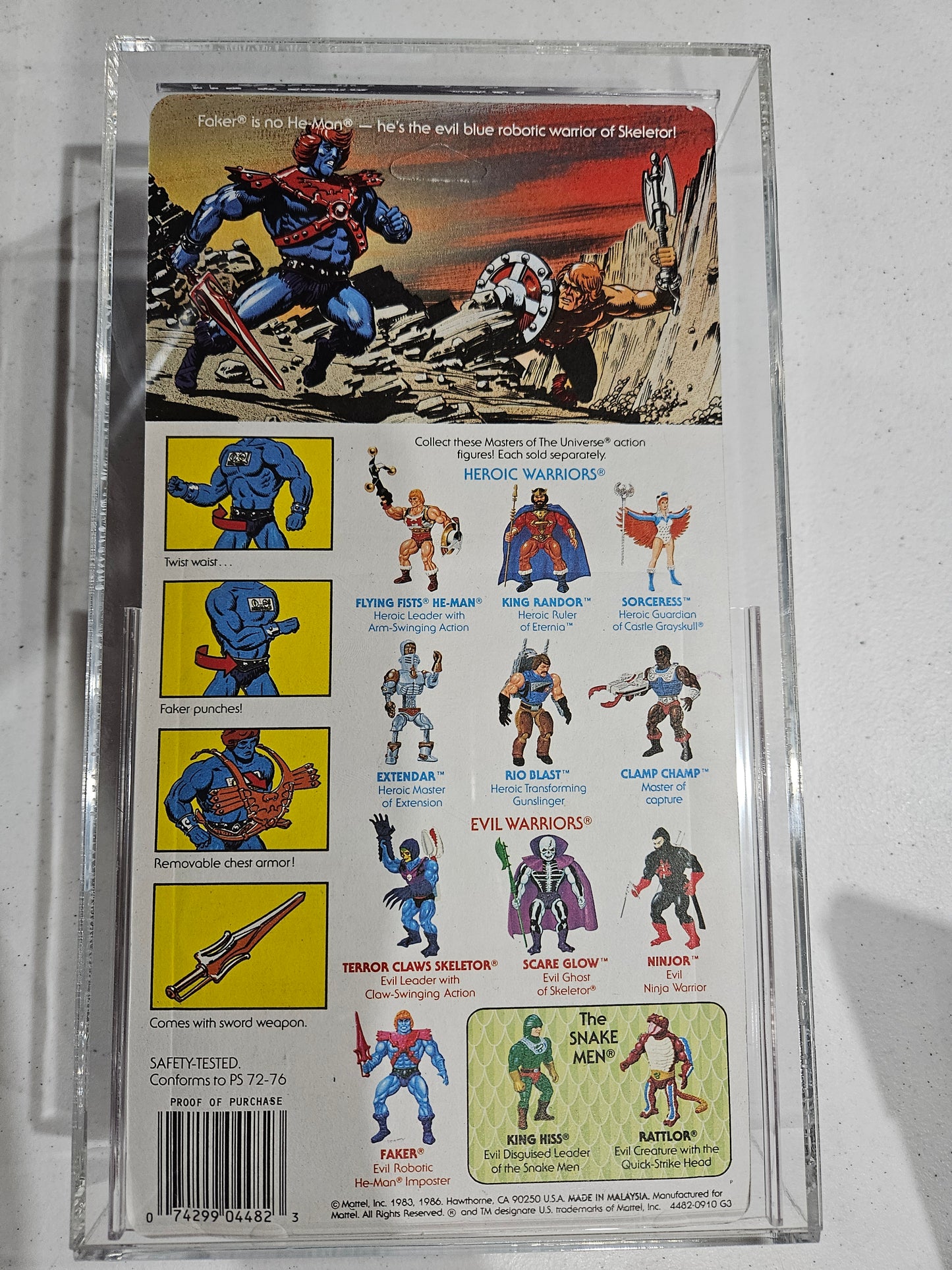 1986 Mattel MOTU Faker CAS 85+