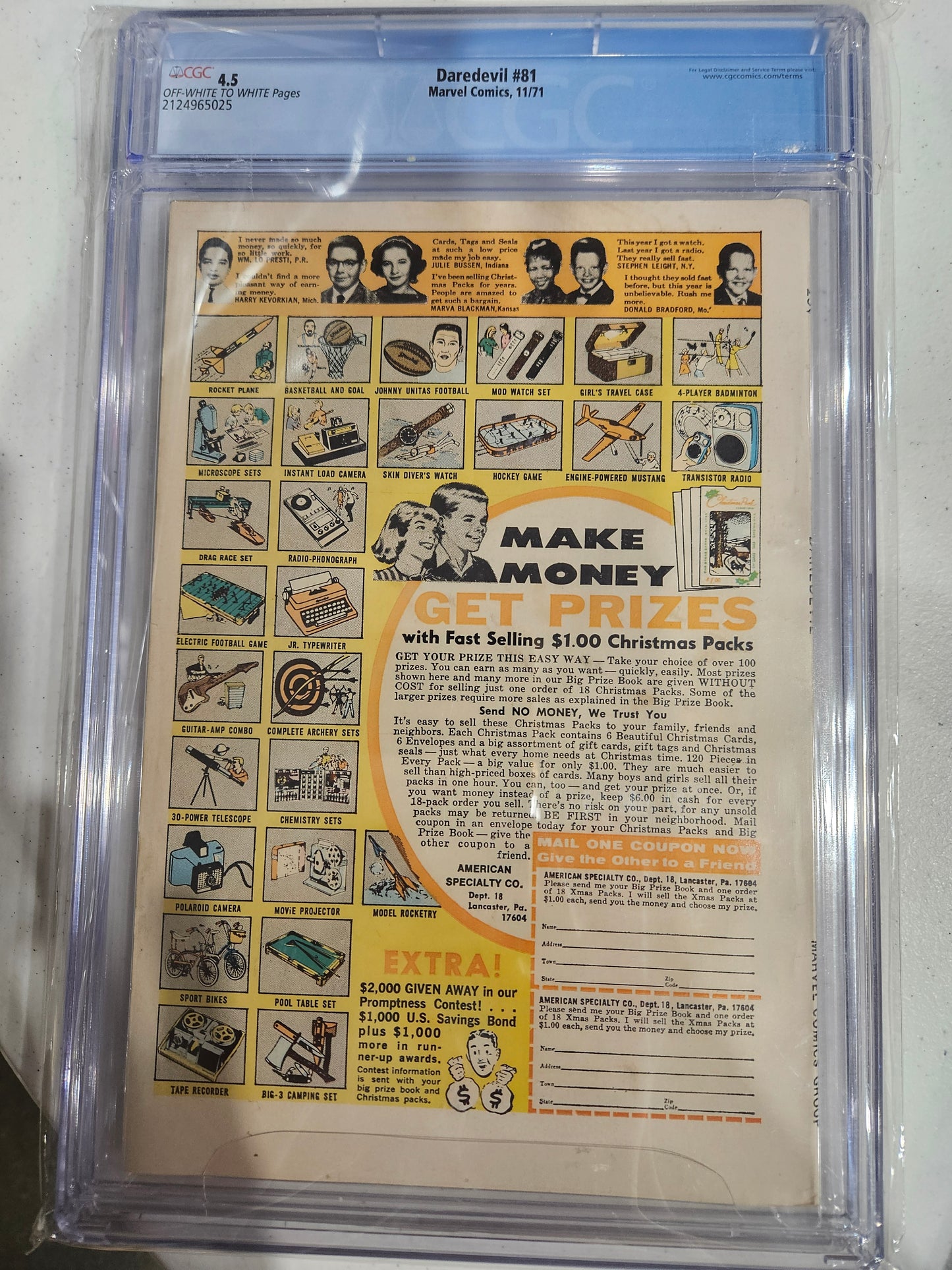 1971 Marvel Daredevil #81 CGC 4.5