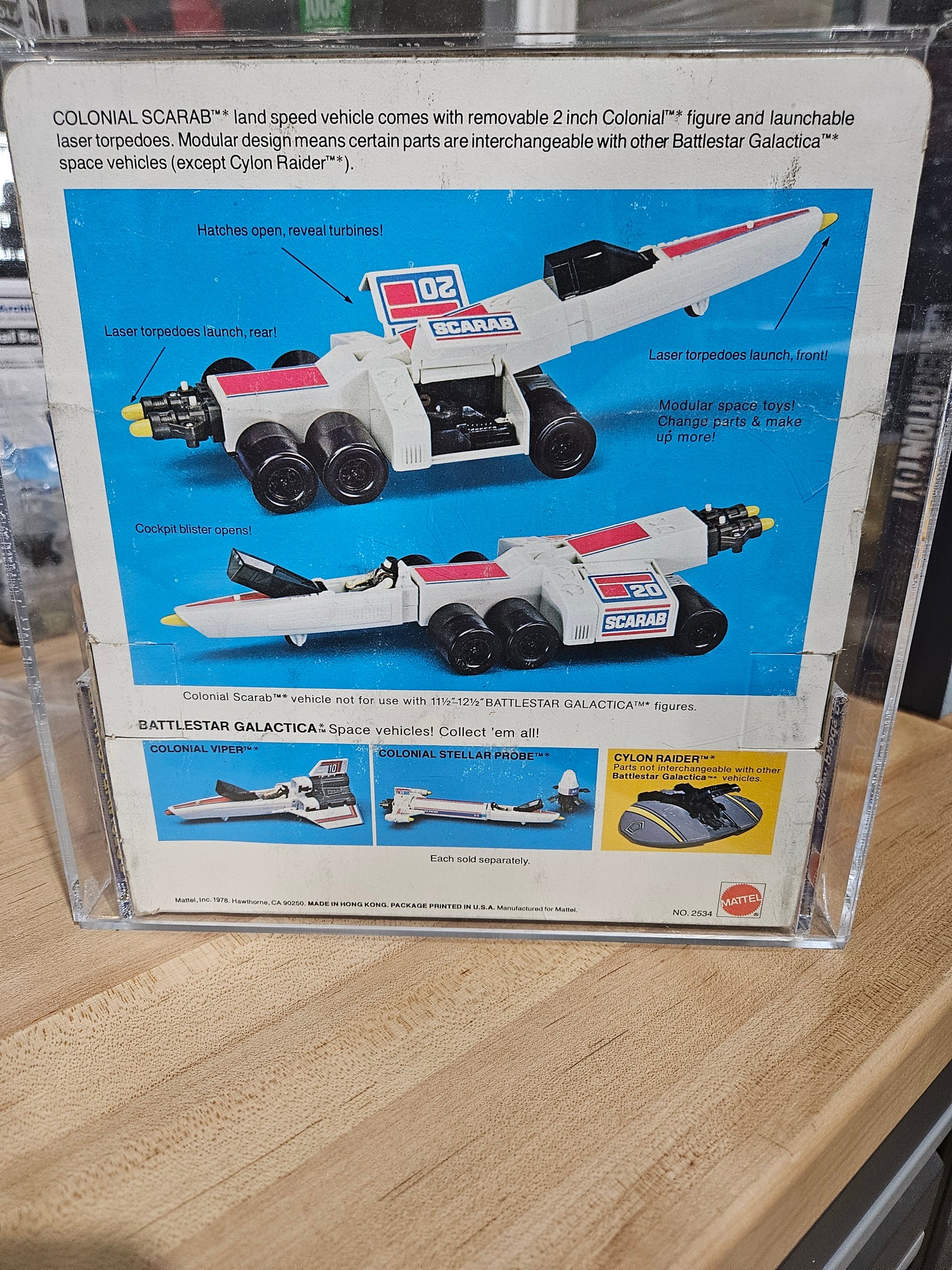 1978 Mattel Battlestar Galactica Colonial Scarab AFA 80 NM