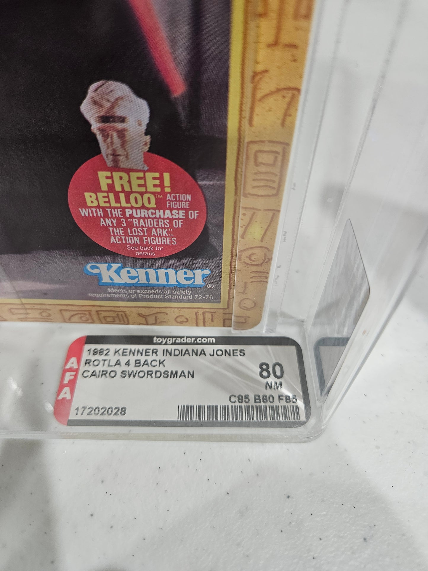 1982 Kenner Indiana Jones Cairo Swordsman AFA 80