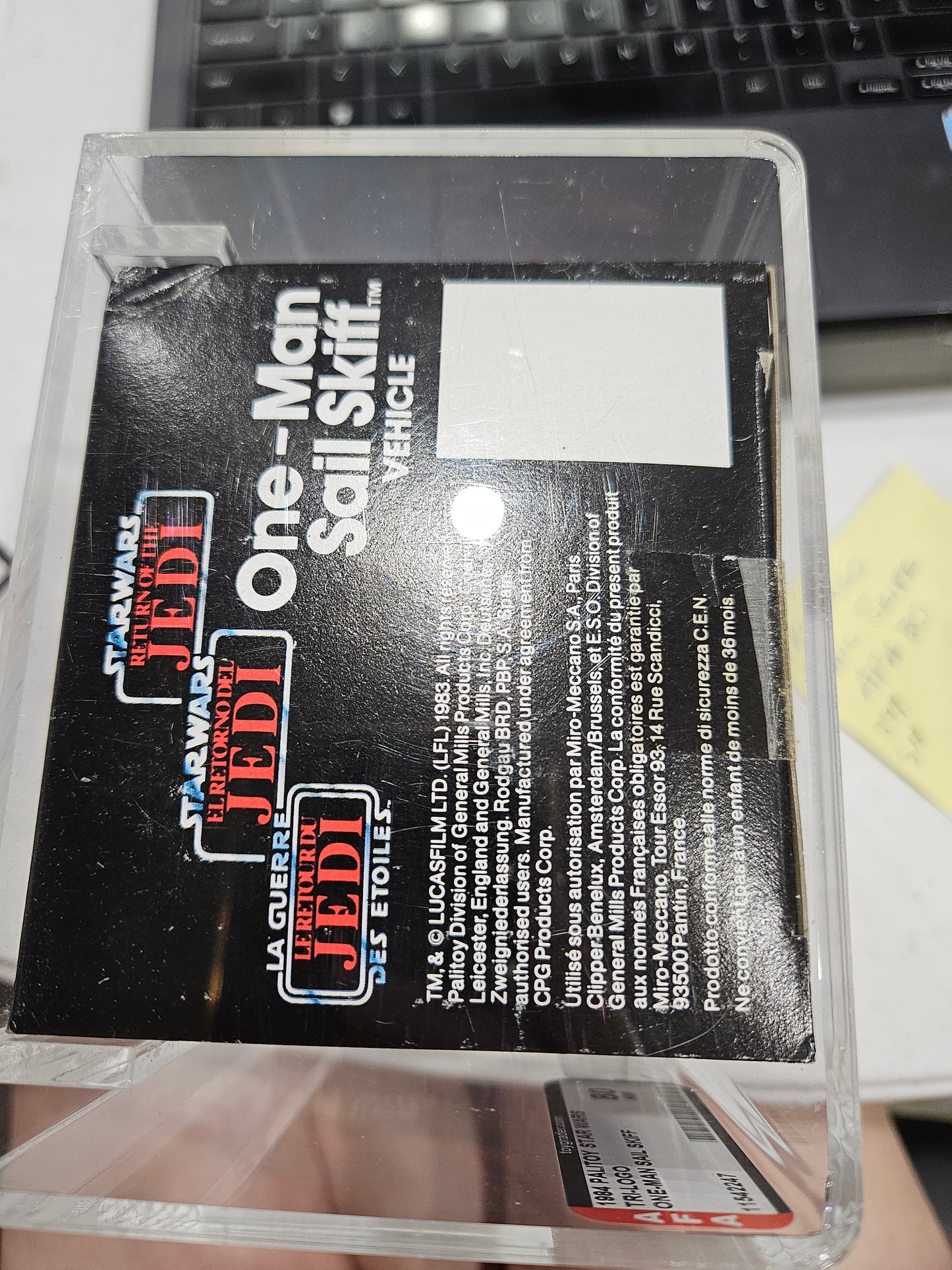 1984 Palitoy Star Wars Tri-Logo One-Man Sail Skiff AFA 80