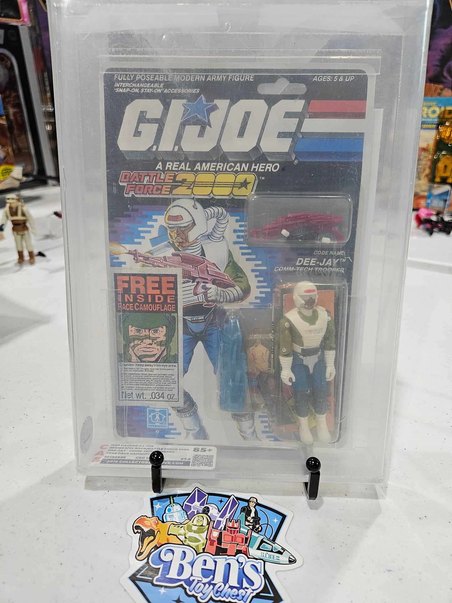 1989 Hasbro GI Joe Dee-Jay Comm-Tech Trooper CAS 85+