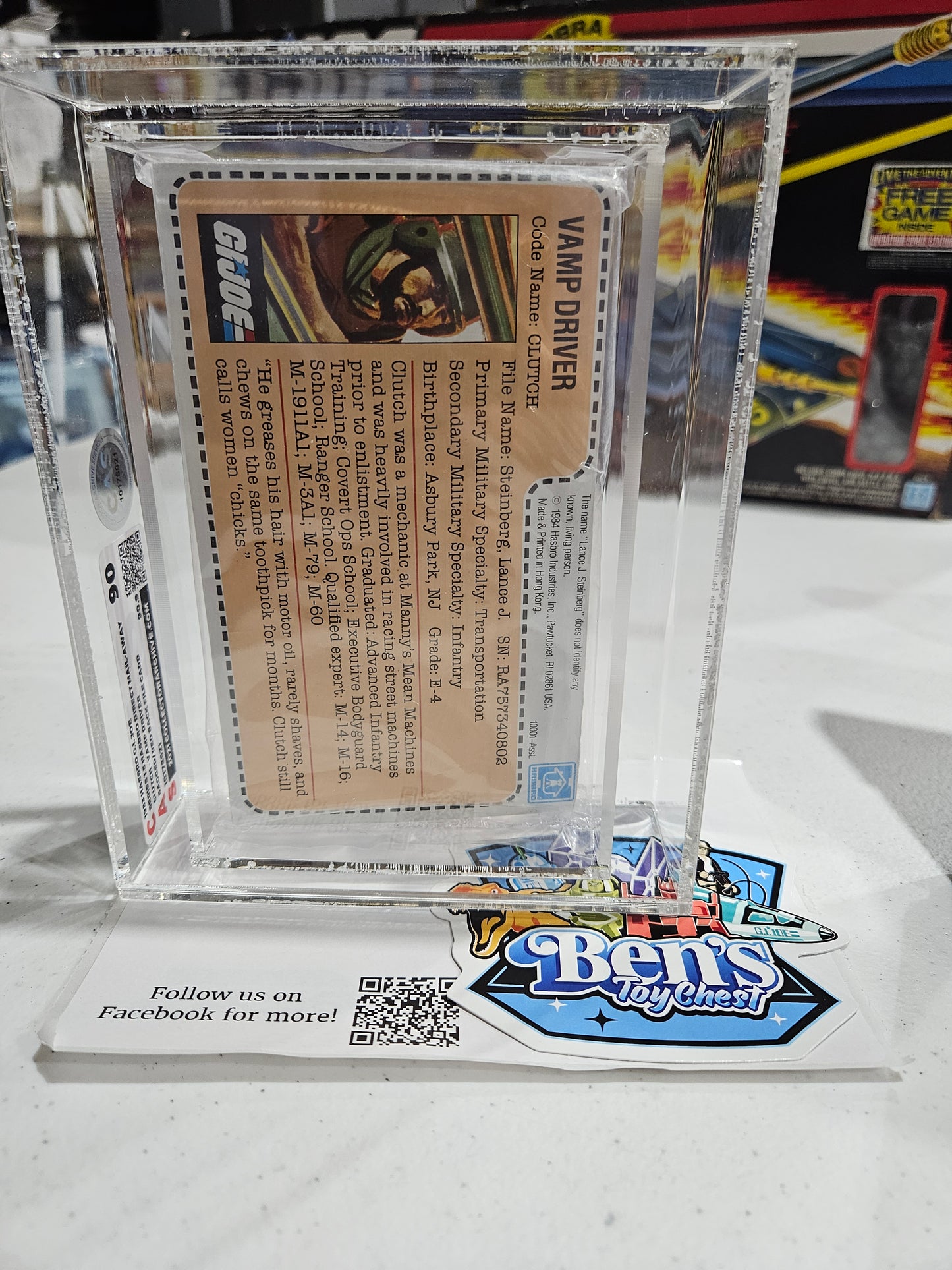 1983 Hasbro GI Jow Clutch Bagged Red Card CAS 90