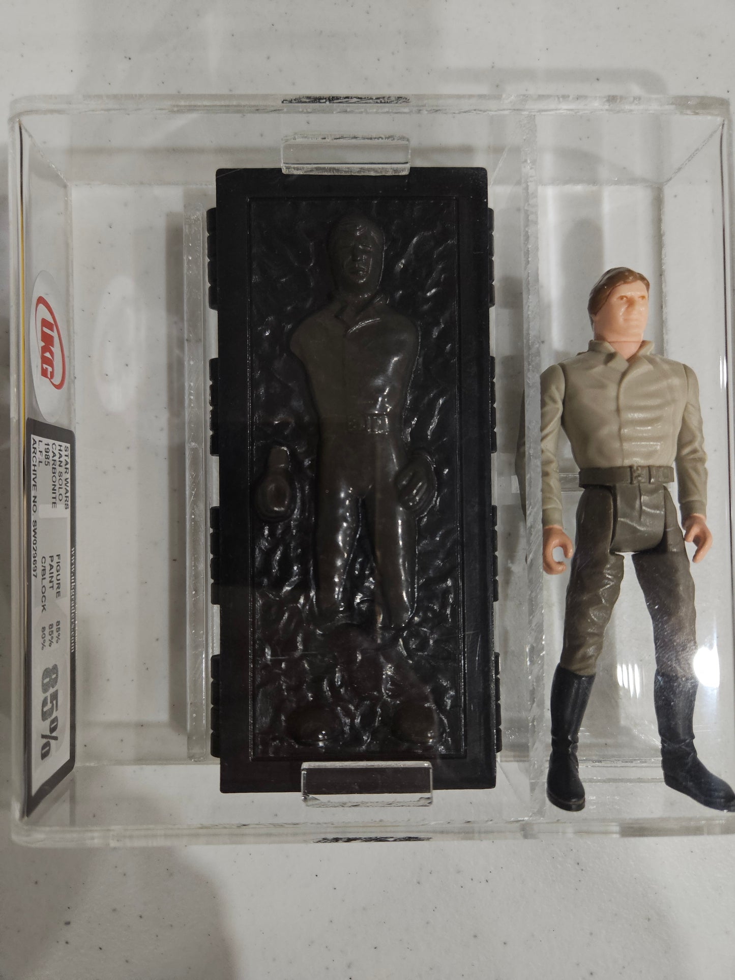 1985 Kenner Star Wars Han Solo Carbonite UKG 85%
