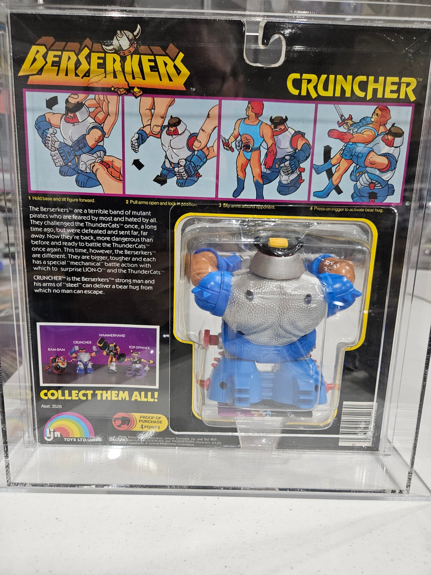 1986 LJN Toys Thundercats Berserkers Cruncher AFA 80 NM