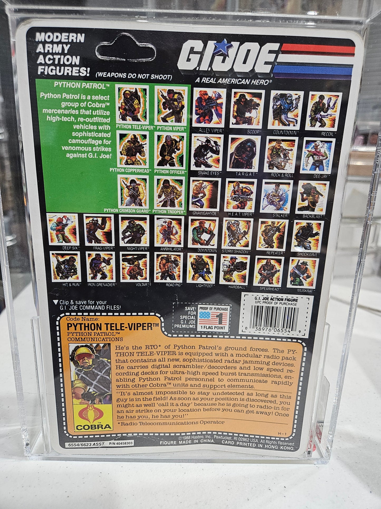 1989 Hasbro GI Joe Python Tele-Viper AFA 80 NM
