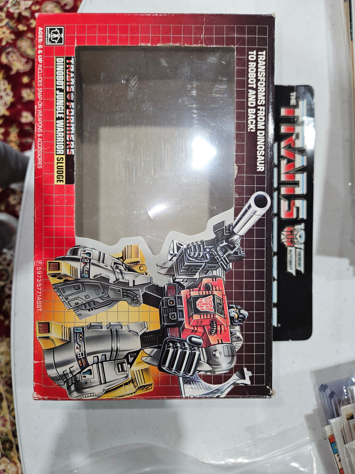 1986 Japan Transformer Dinobot Sludge w box NO ACCESSORIES
