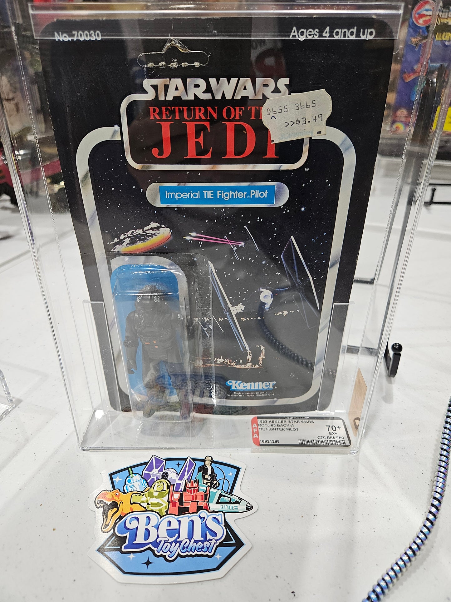 1983 Kenner Star Wars ROTJ Tie Fighter Pilot AFA 70+