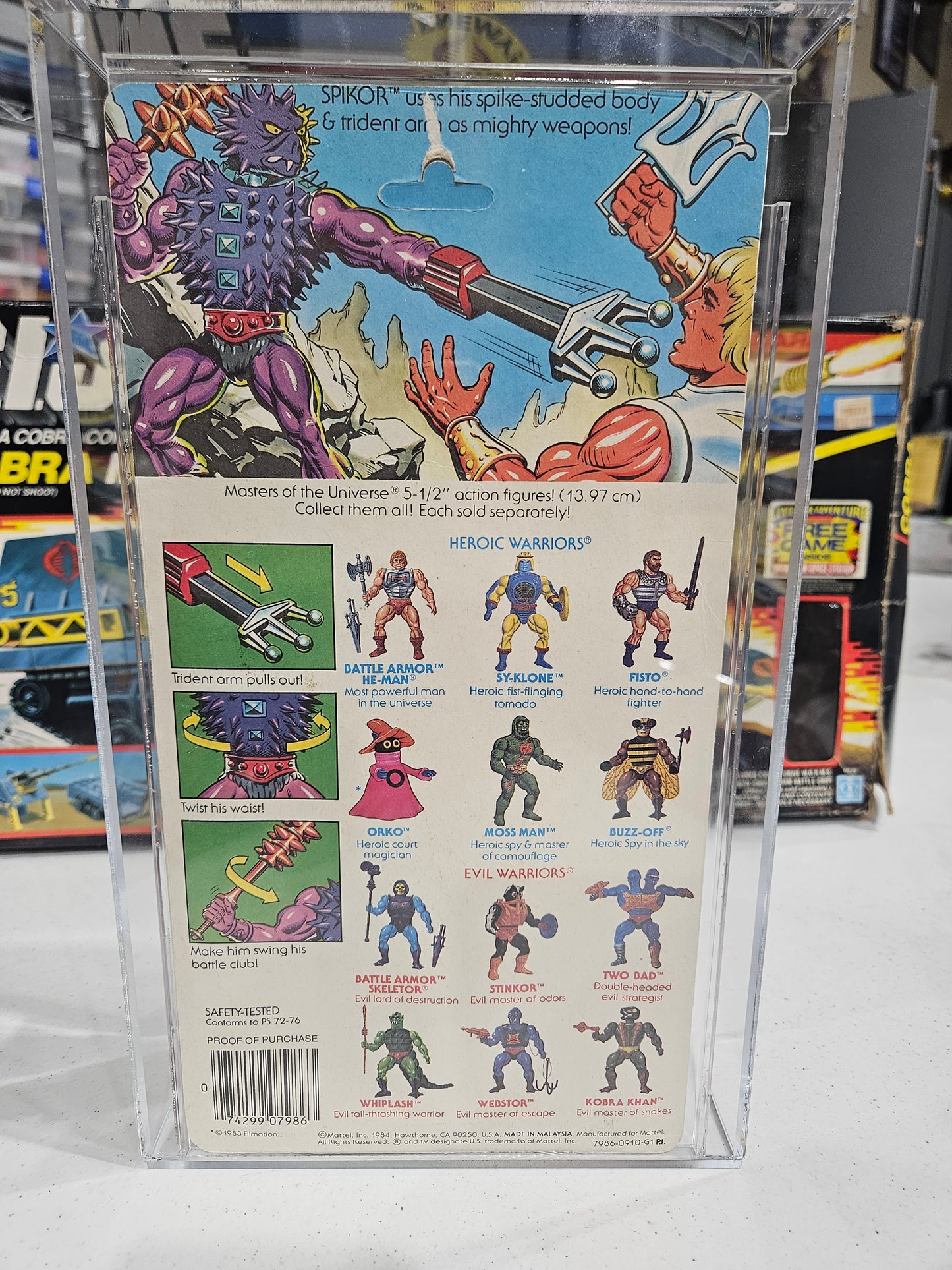 1985 Mattel MOTU Spikor AFA 80 NM