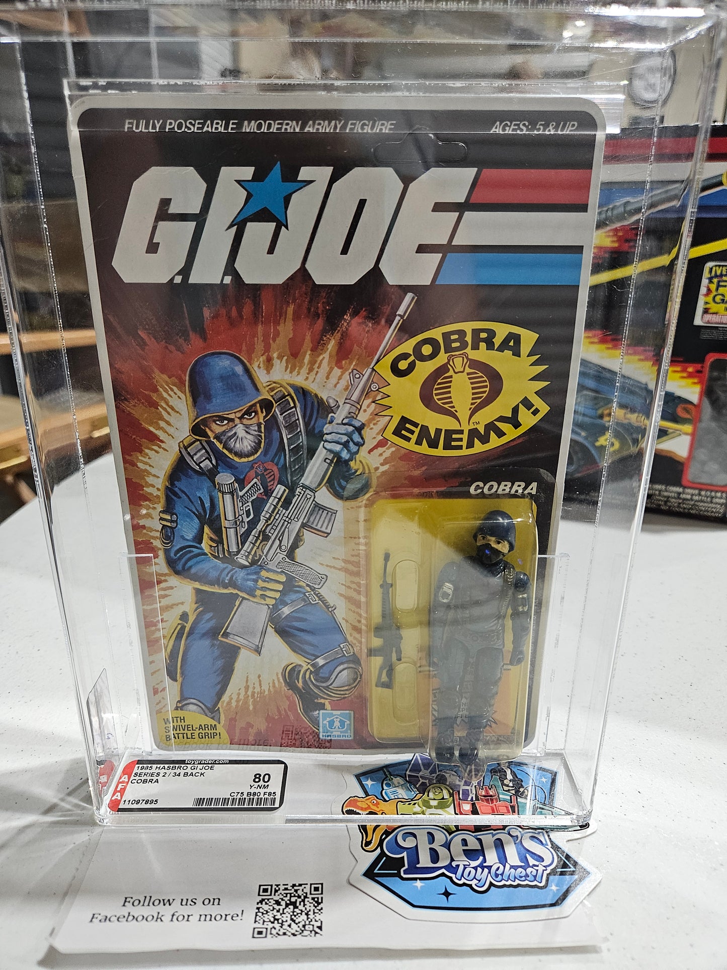 1985 Hasbro GI Joe Cobra AFA 80 Y-NM